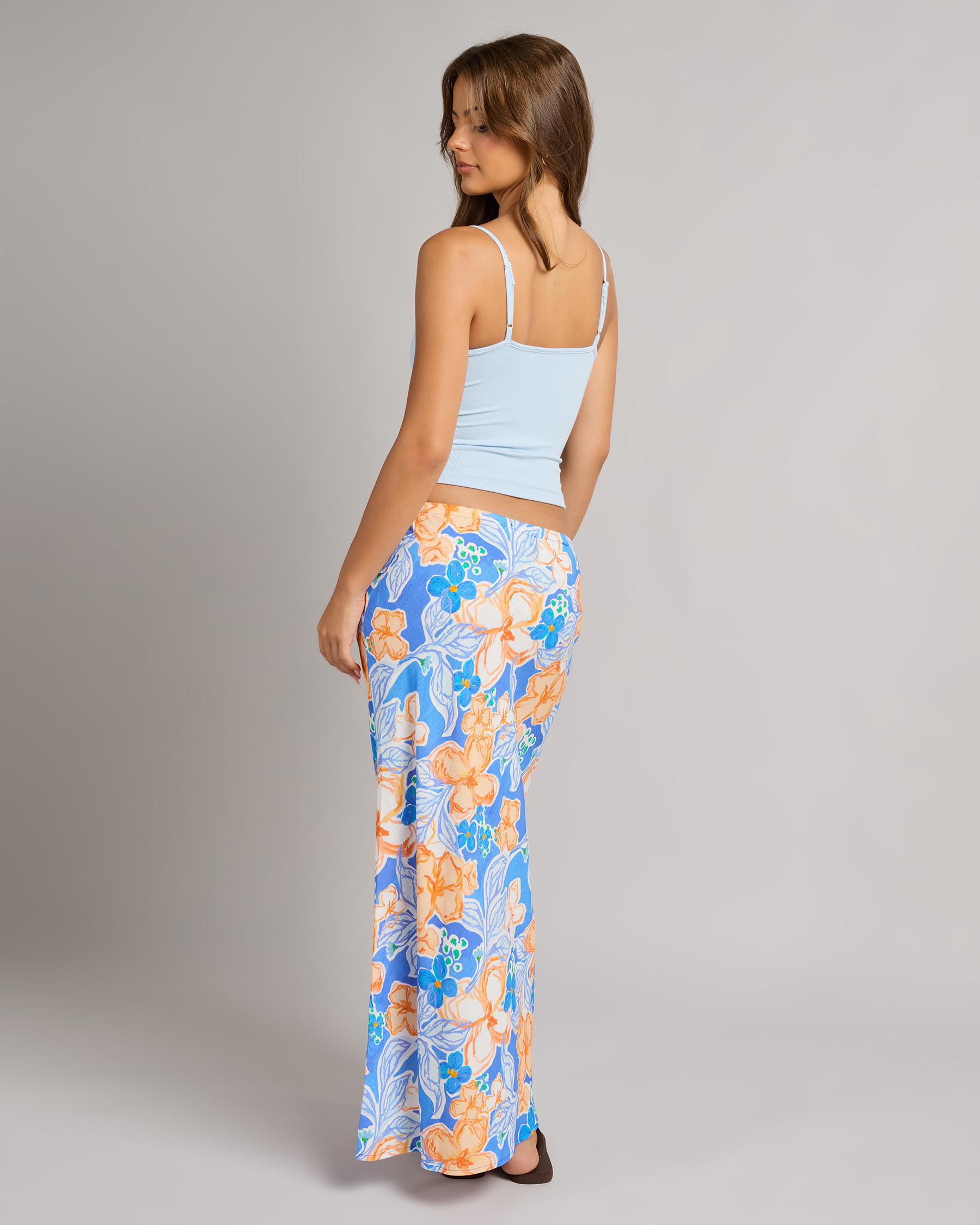 Paradise Floral Bias Cut Maxi Skirt