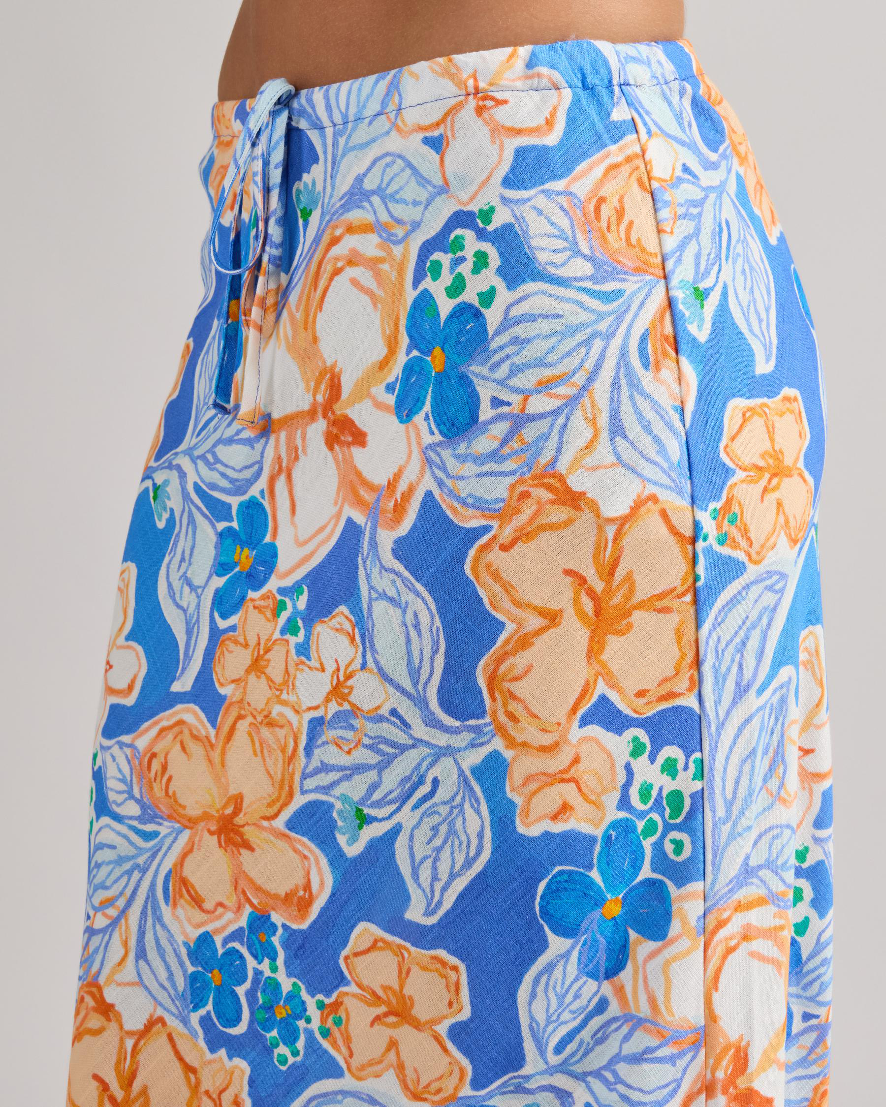 Paradise Floral Bias Cut Maxi Skirt