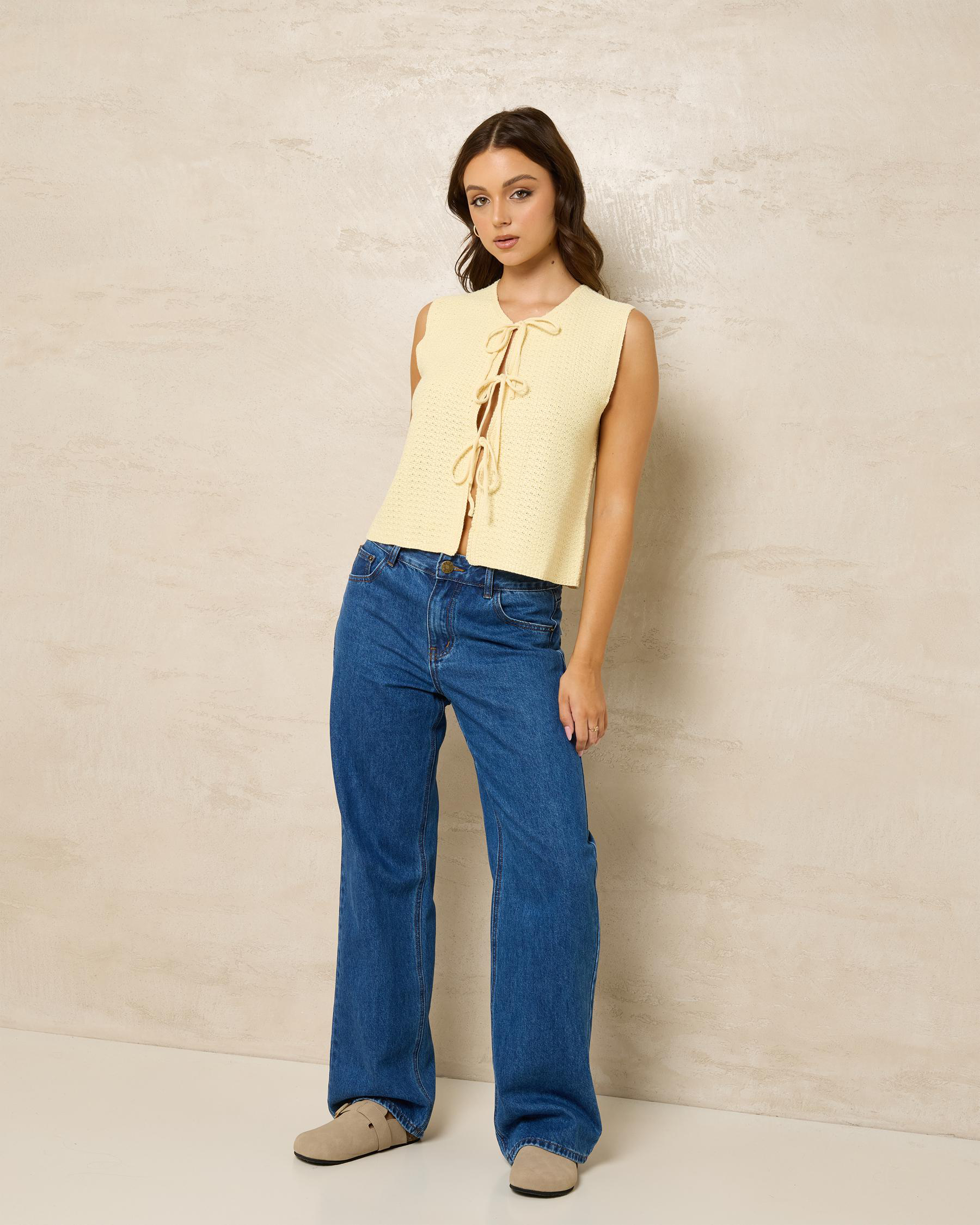 Bridgette Tie Front Knit Top