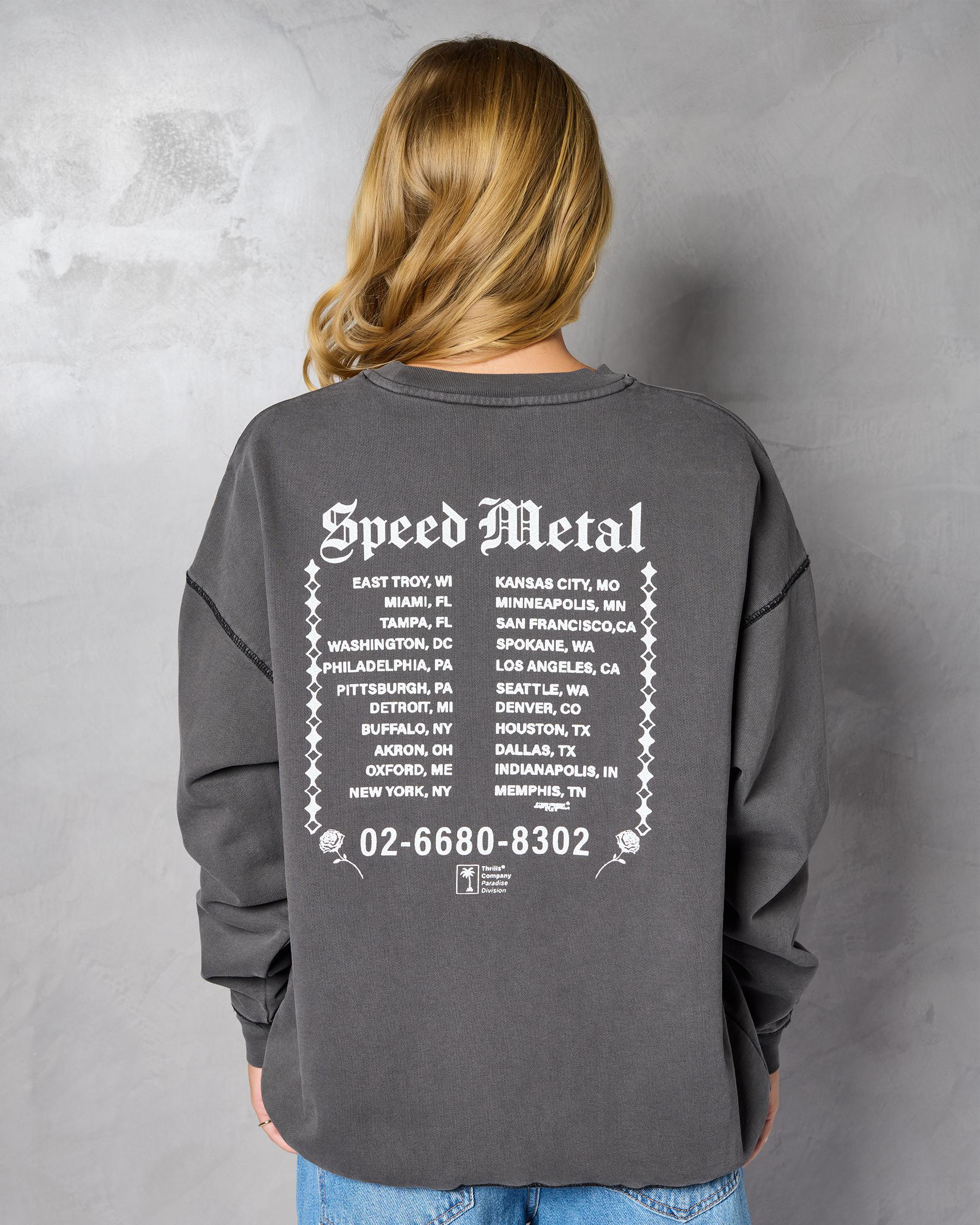 Speed Metal Slouch Crew Sweatshirt
