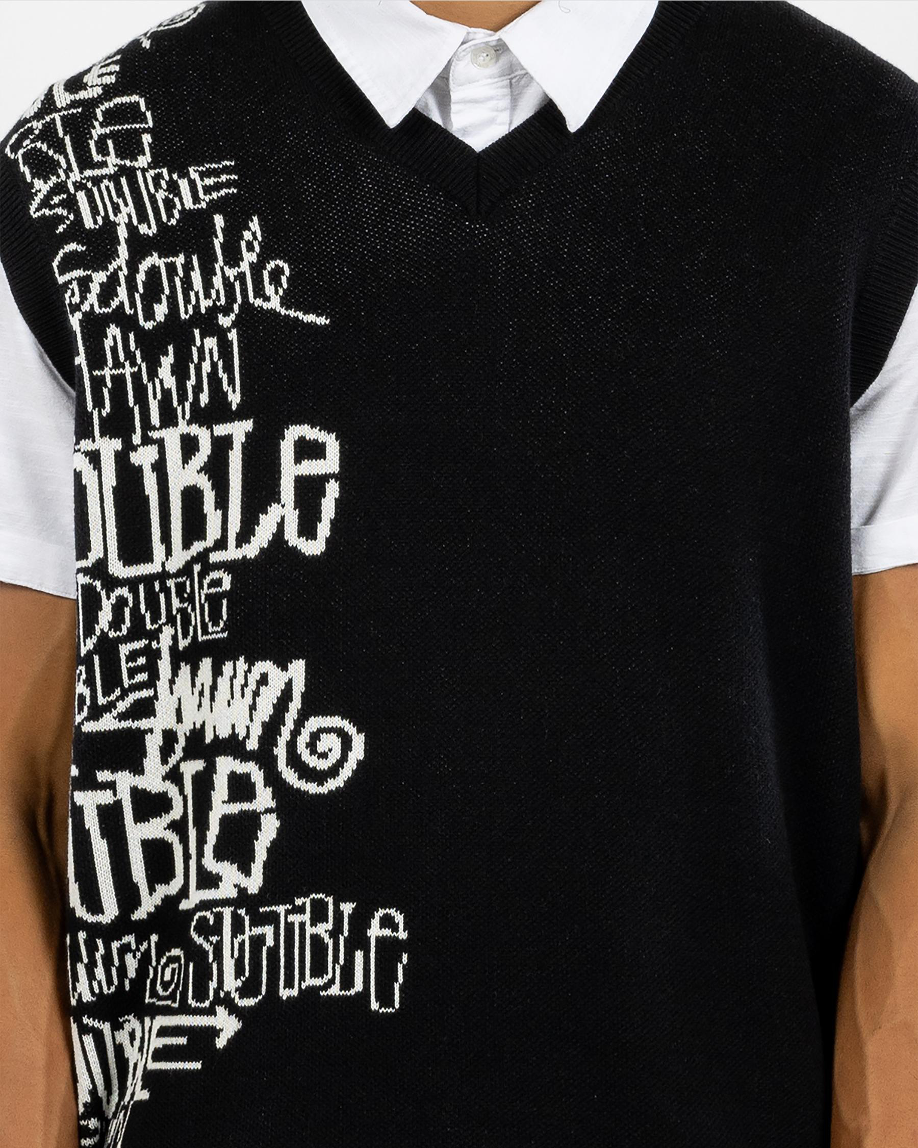 Script Stack Sweater Vest