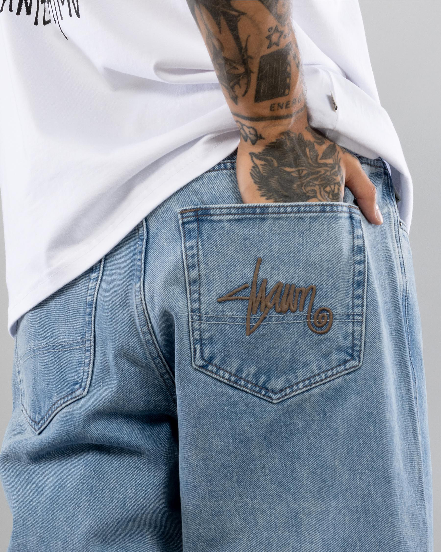 Embroided Denim Standard Jeans