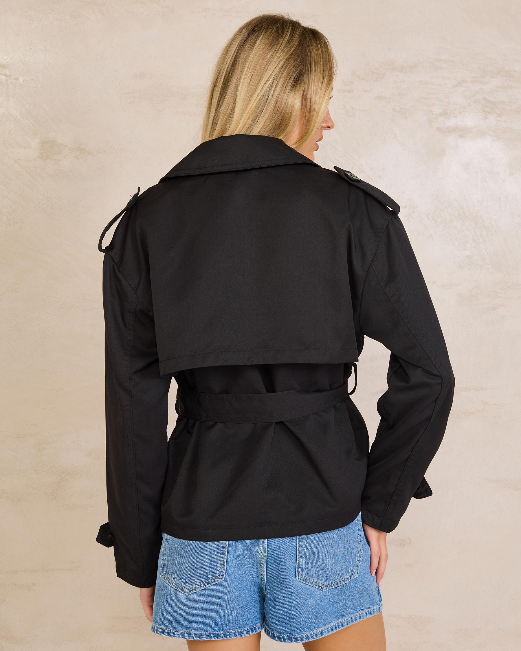 Gadget Cropped Trench Coat