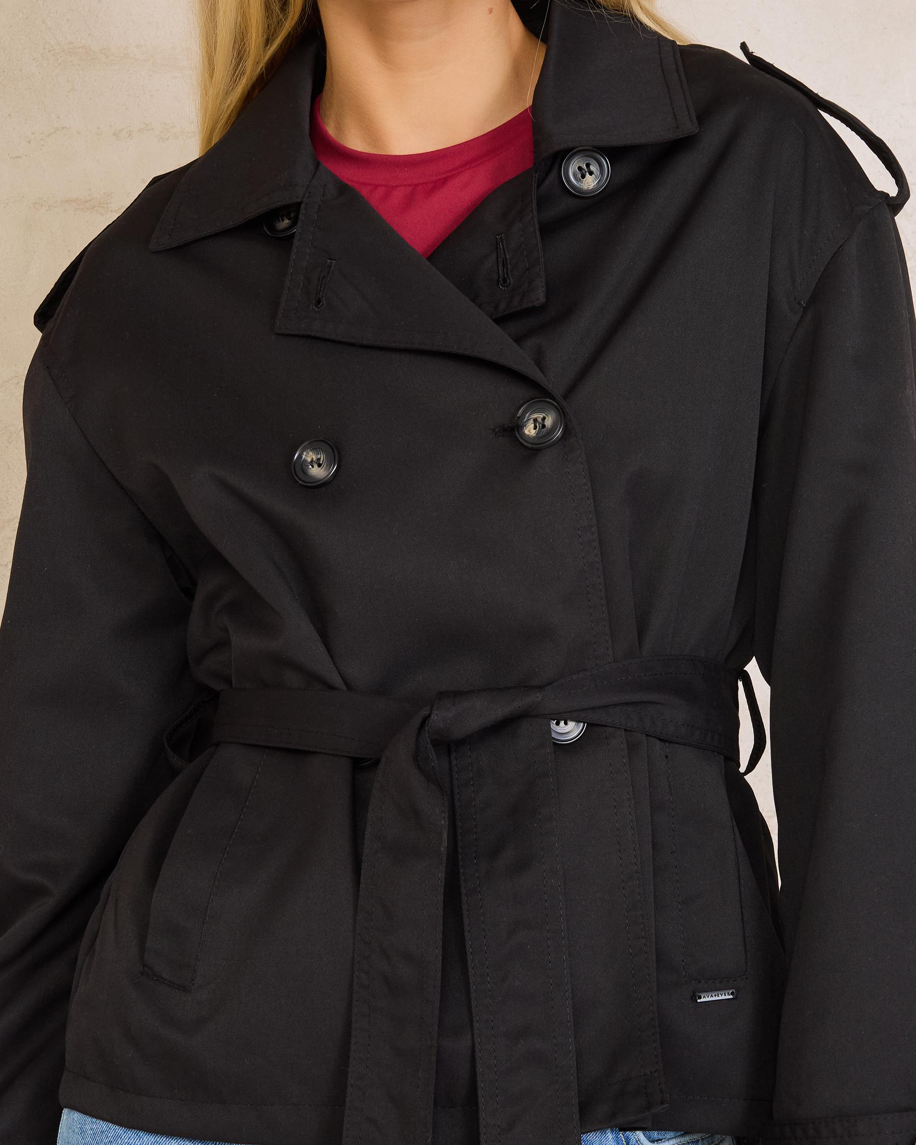 Gadget Cropped Trench Coat