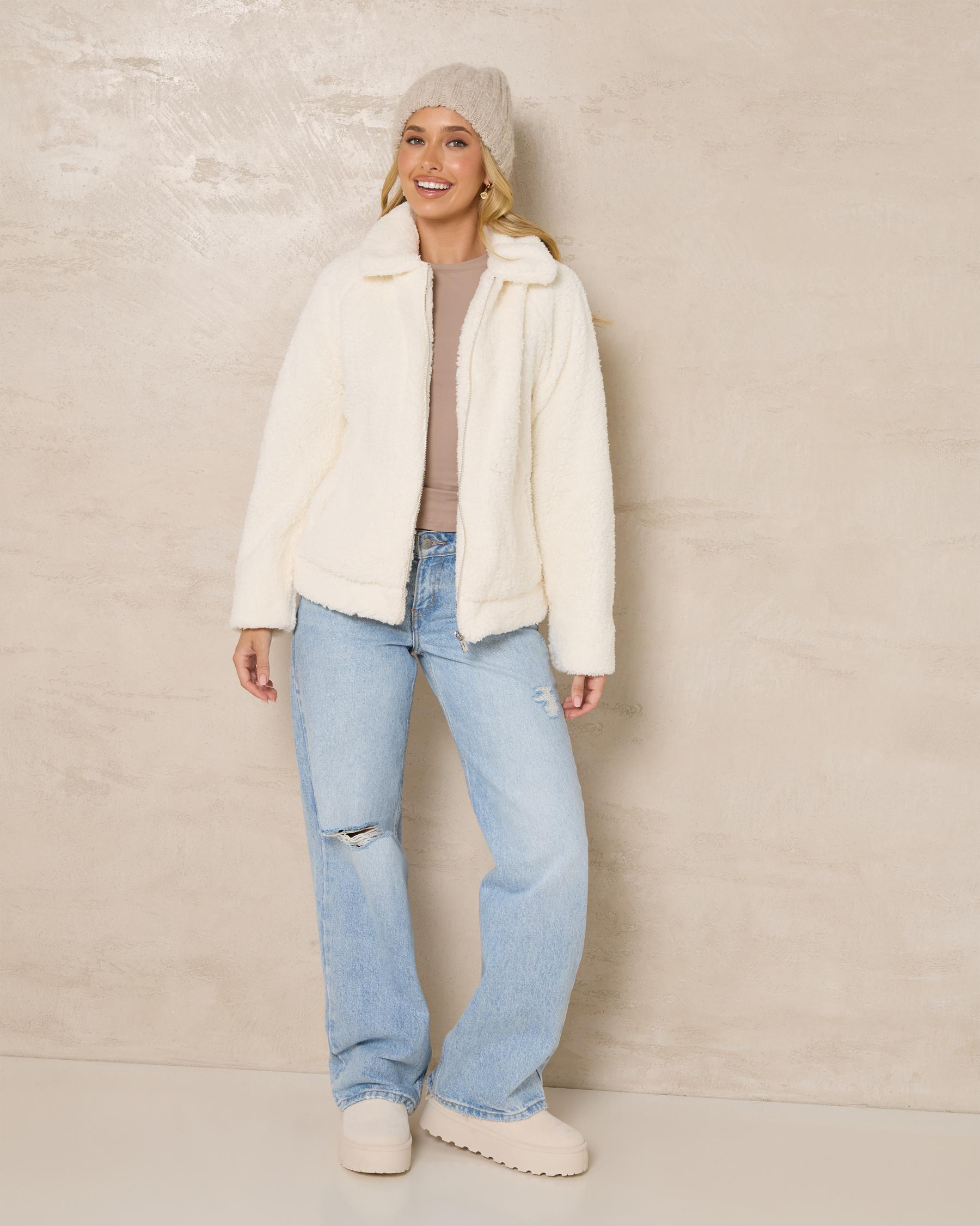 Aria Polar Fleece Bomber Jacket