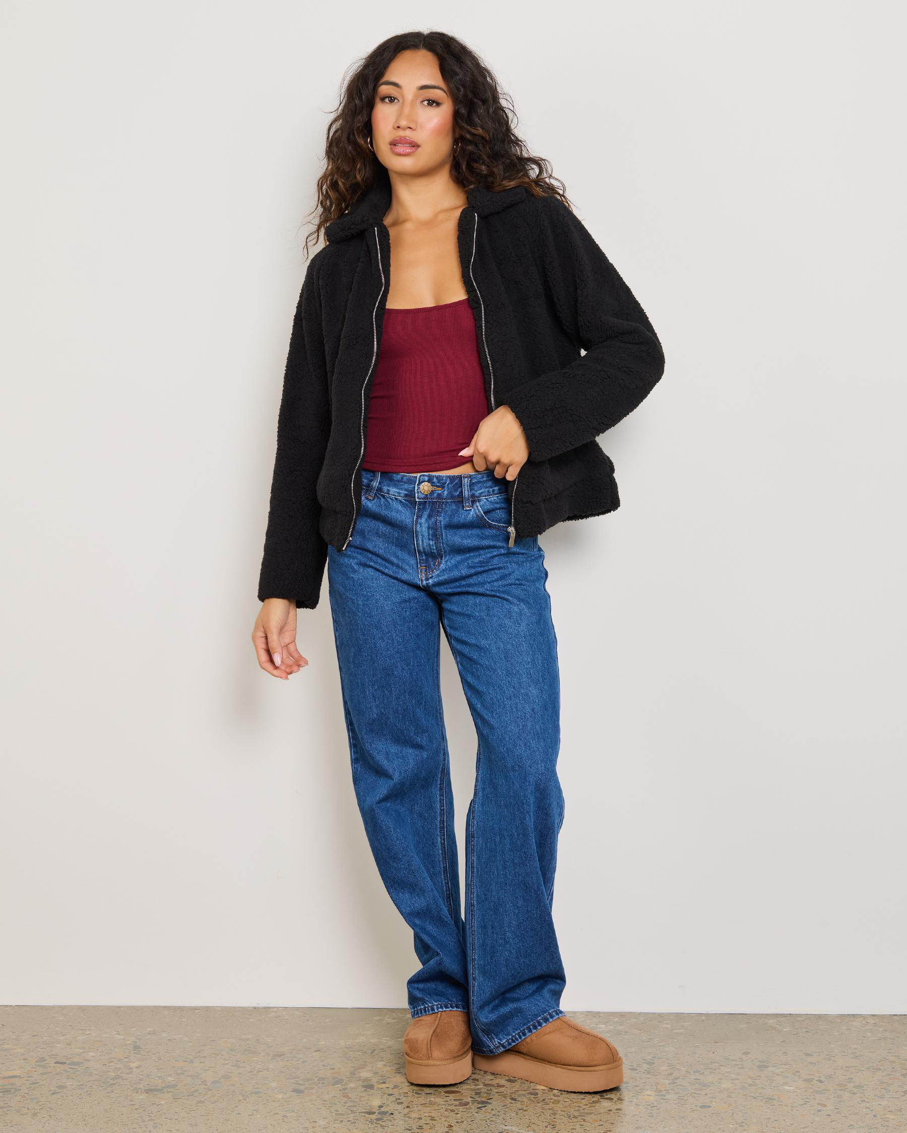 Aria Polar Fleece Bomber Jacket