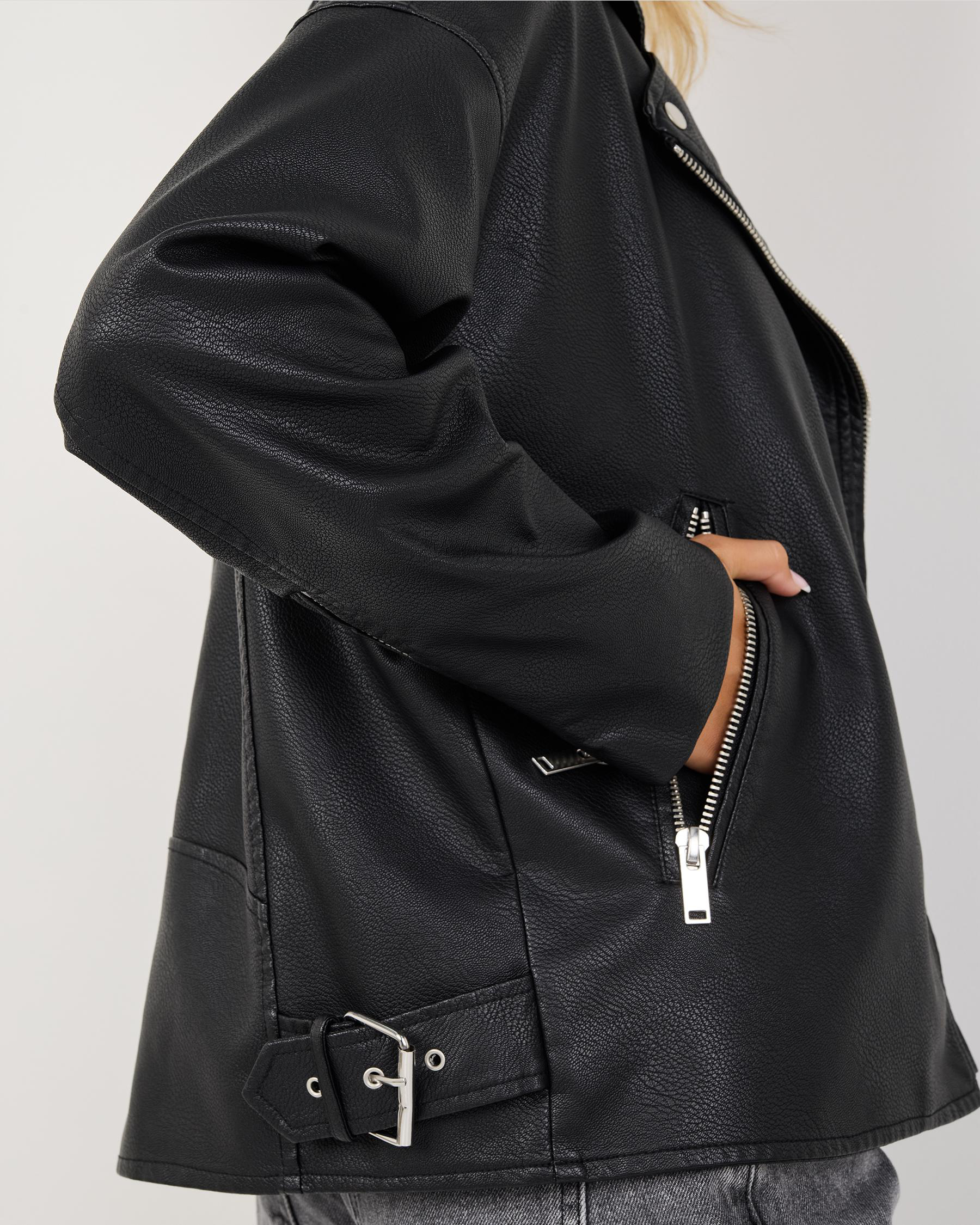 Drifter Faux Leather Biker Jacket