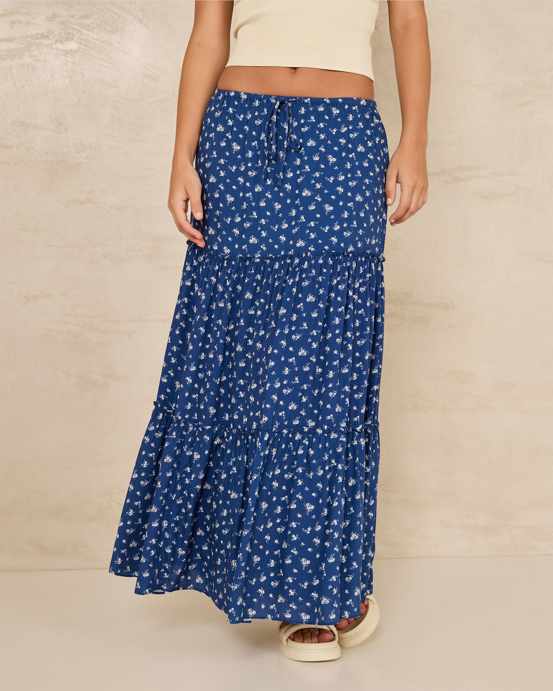 Indigo Maxi Skirt