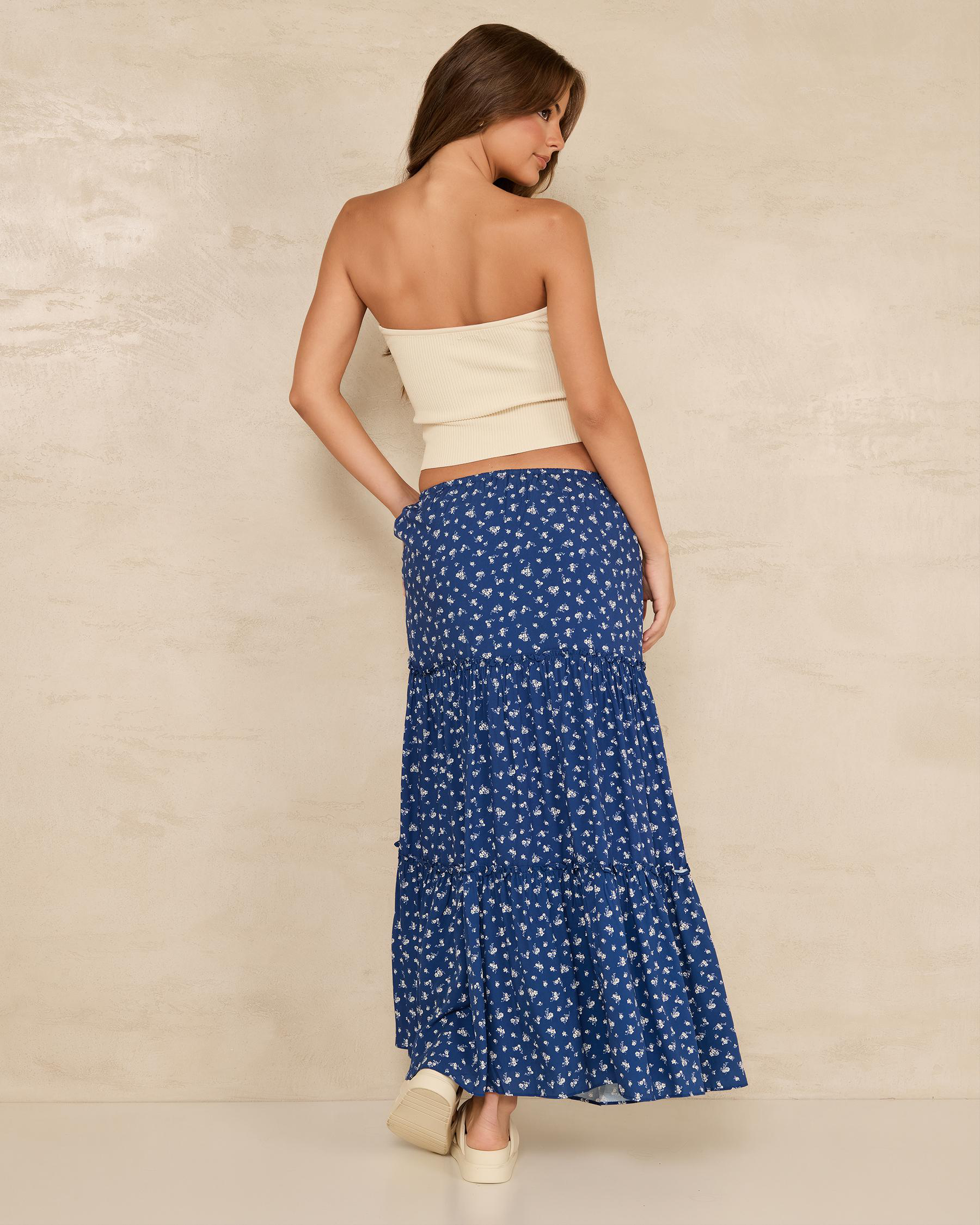 Indigo Maxi Skirt