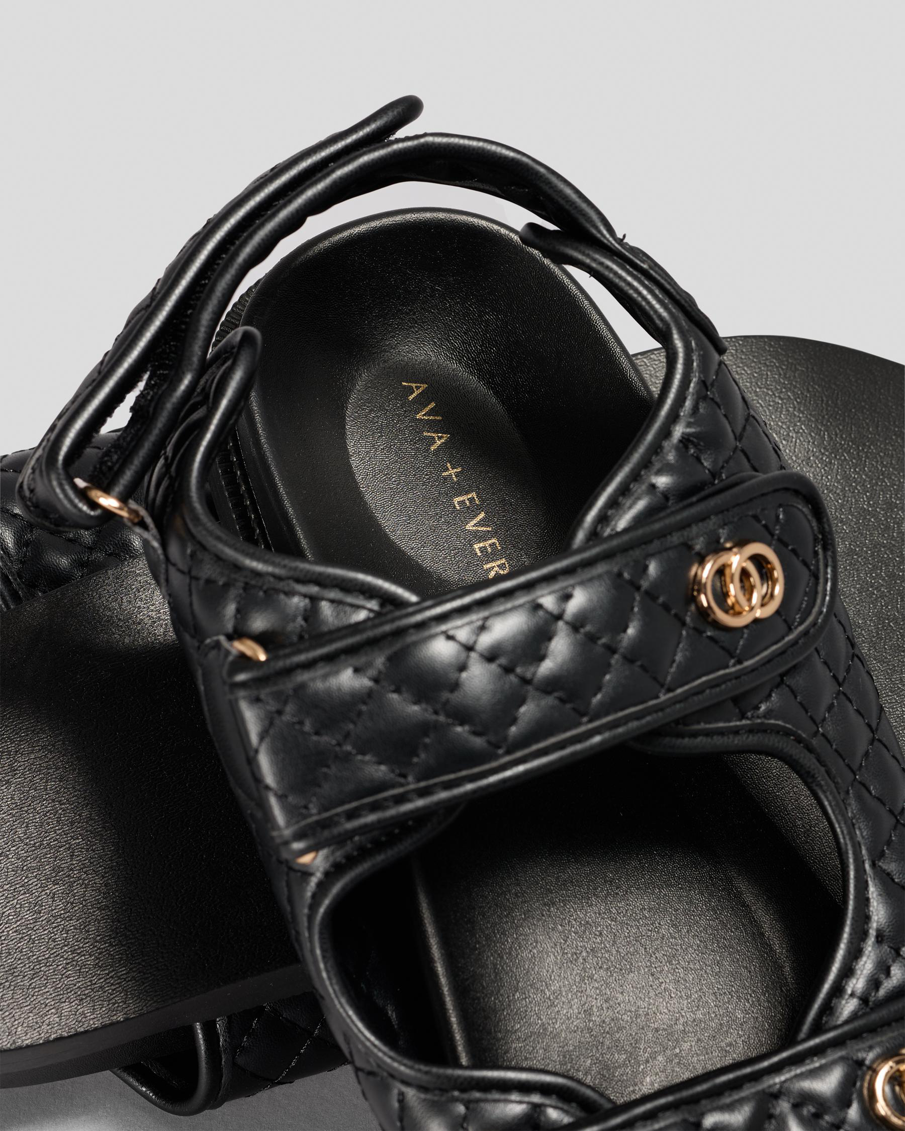 Leo Quilted Slide Sandals