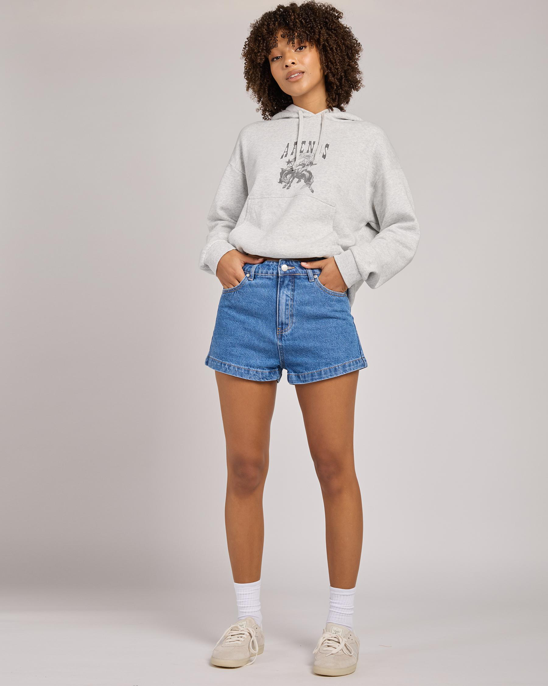 Studio High Waist Denim Shorts