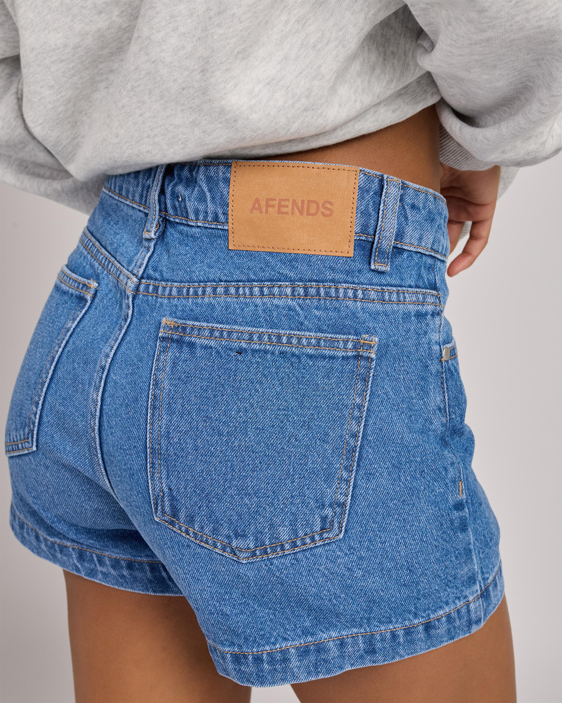 Studio High Waist Denim Shorts