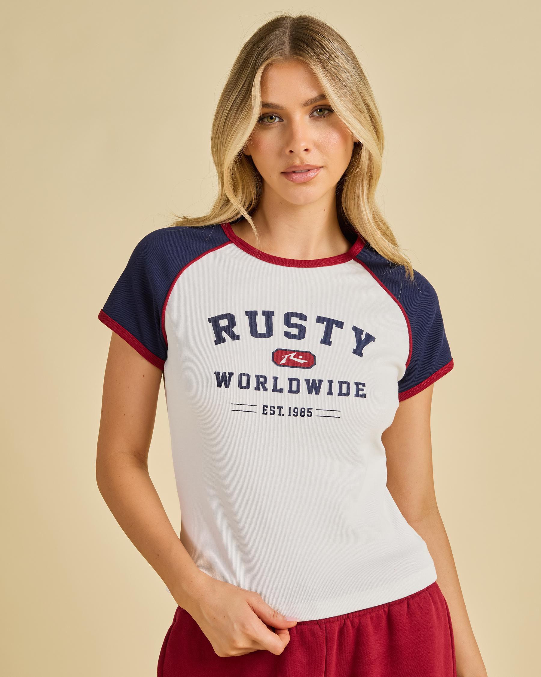 Mr. Worldwide Raglan Ribbed Skimmer T-Shirt