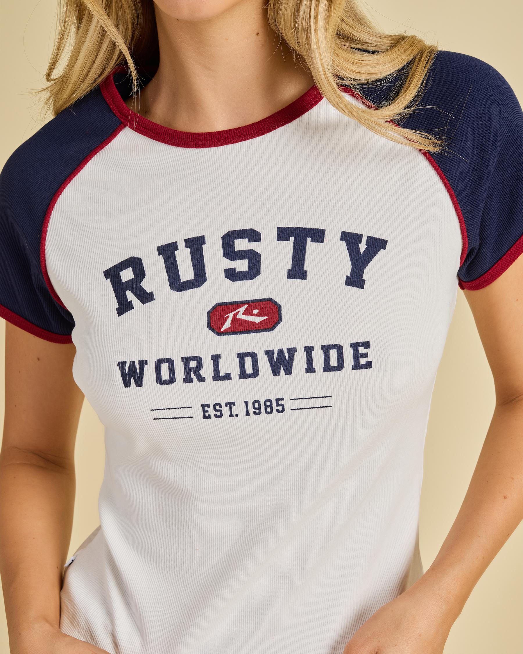 Mr. Worldwide Raglan Ribbed Skimmer T-Shirt