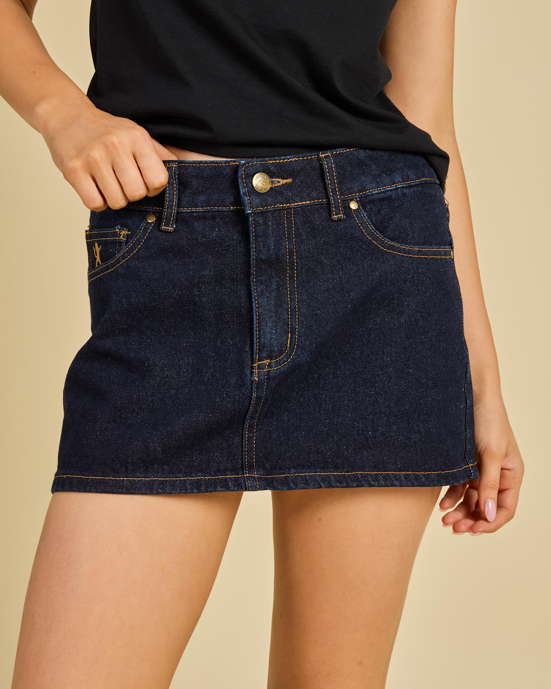 Risque` Micro Denim Skirt