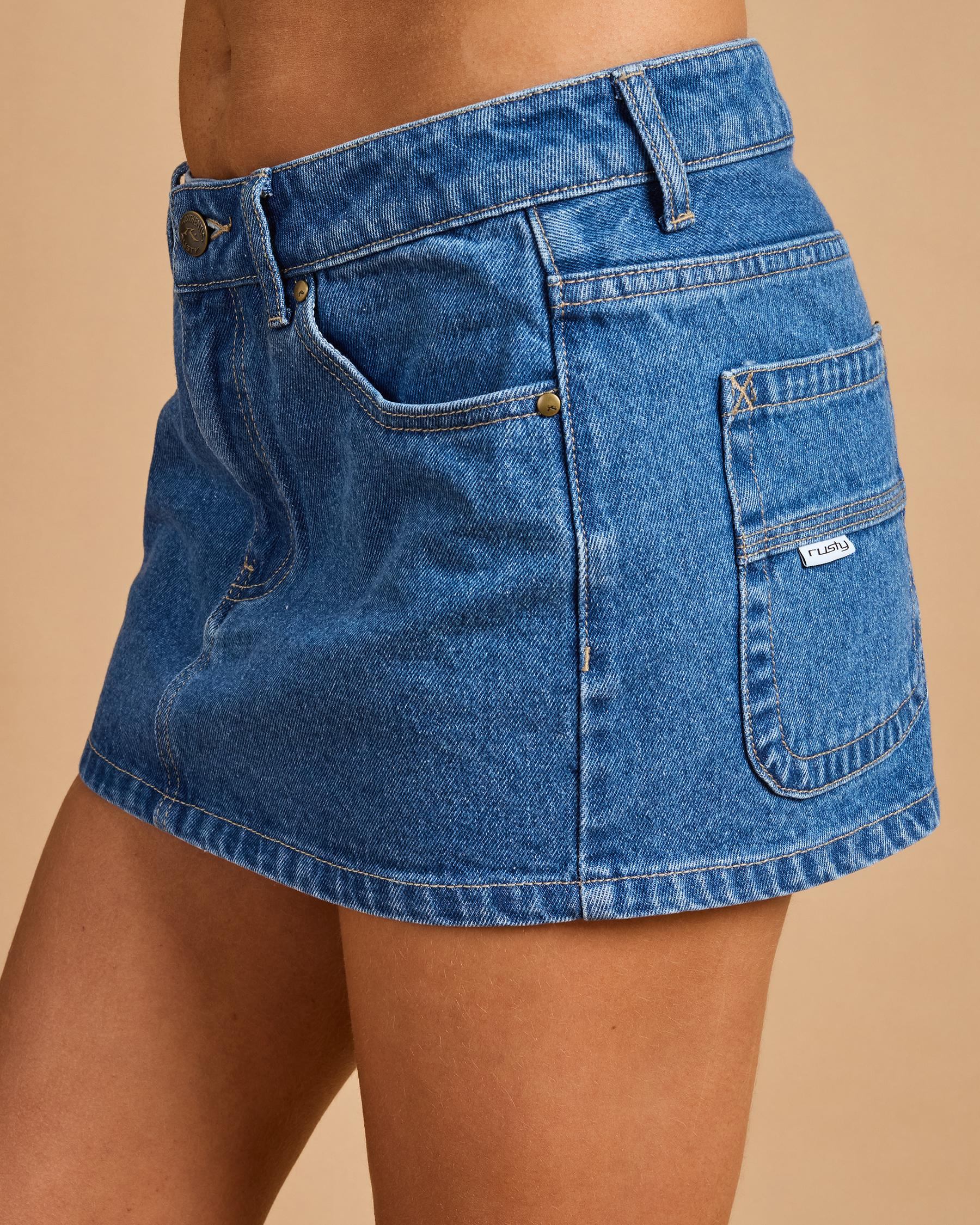 Risque` Micro Denim Skirt