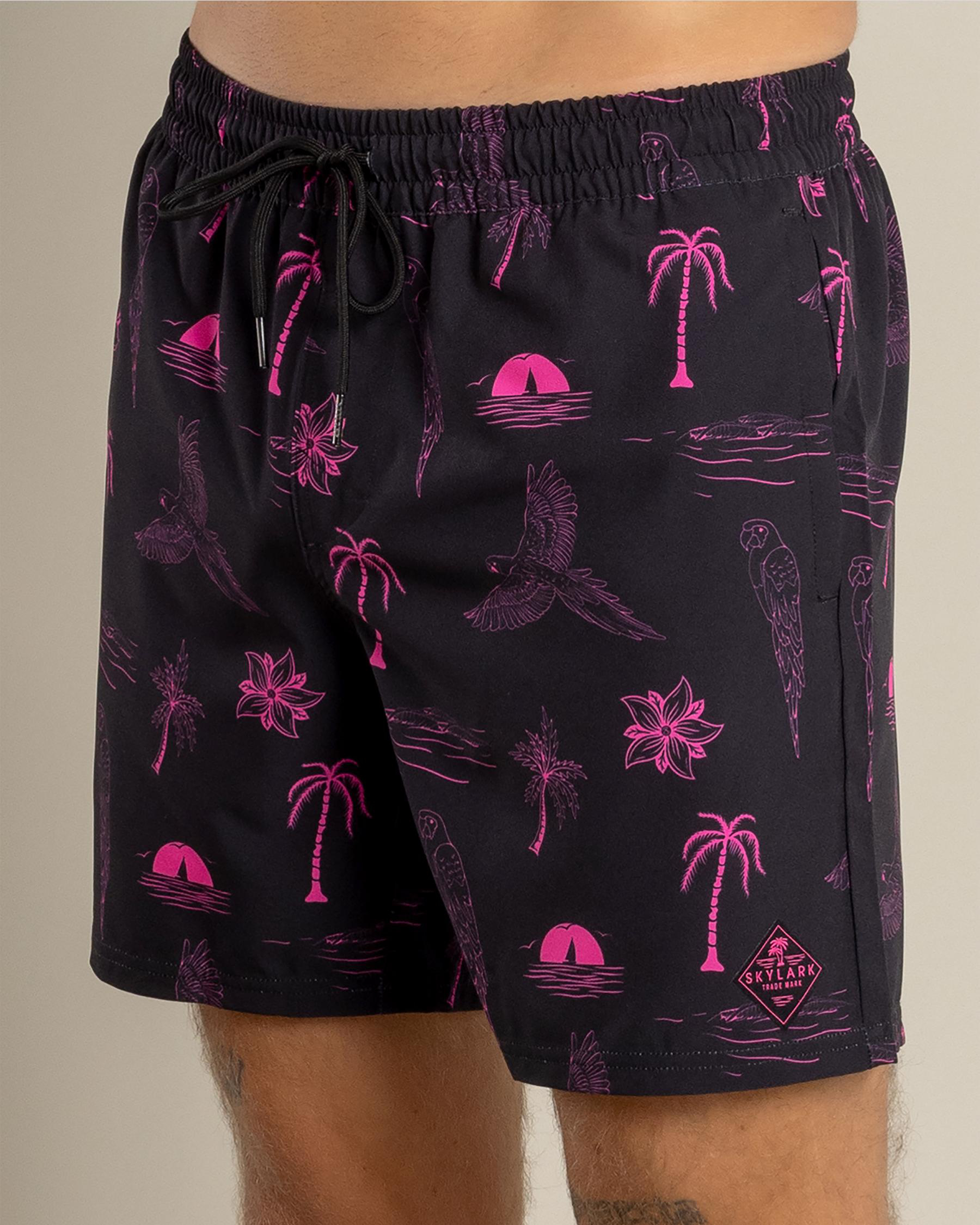 Recline Elastic Waist Shorts