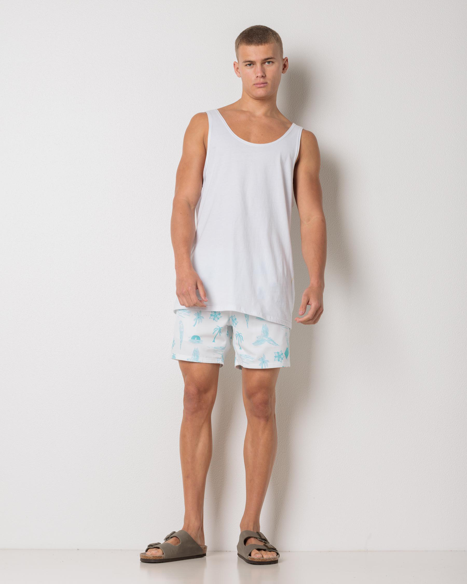 Recline Elastic Waist Shorts