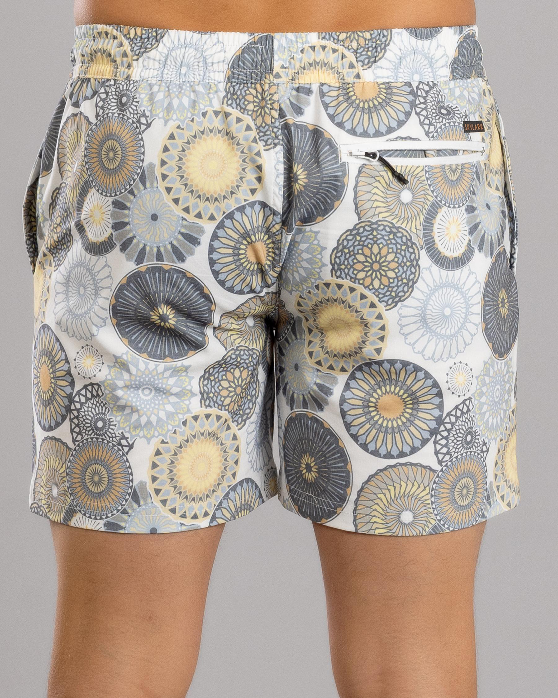 Radial Elastic Waist Shorts