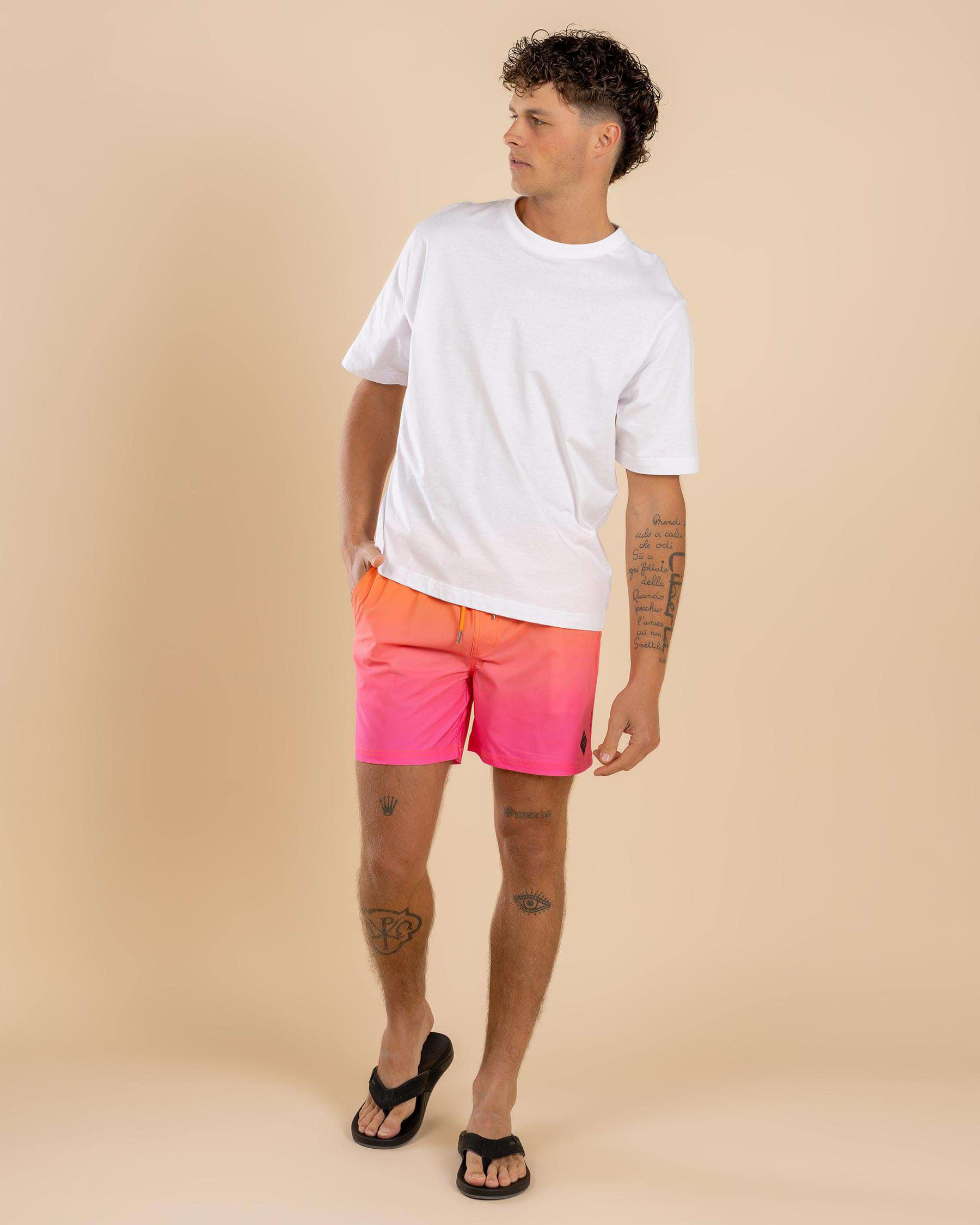 Luminous Elastic Waist Shorts