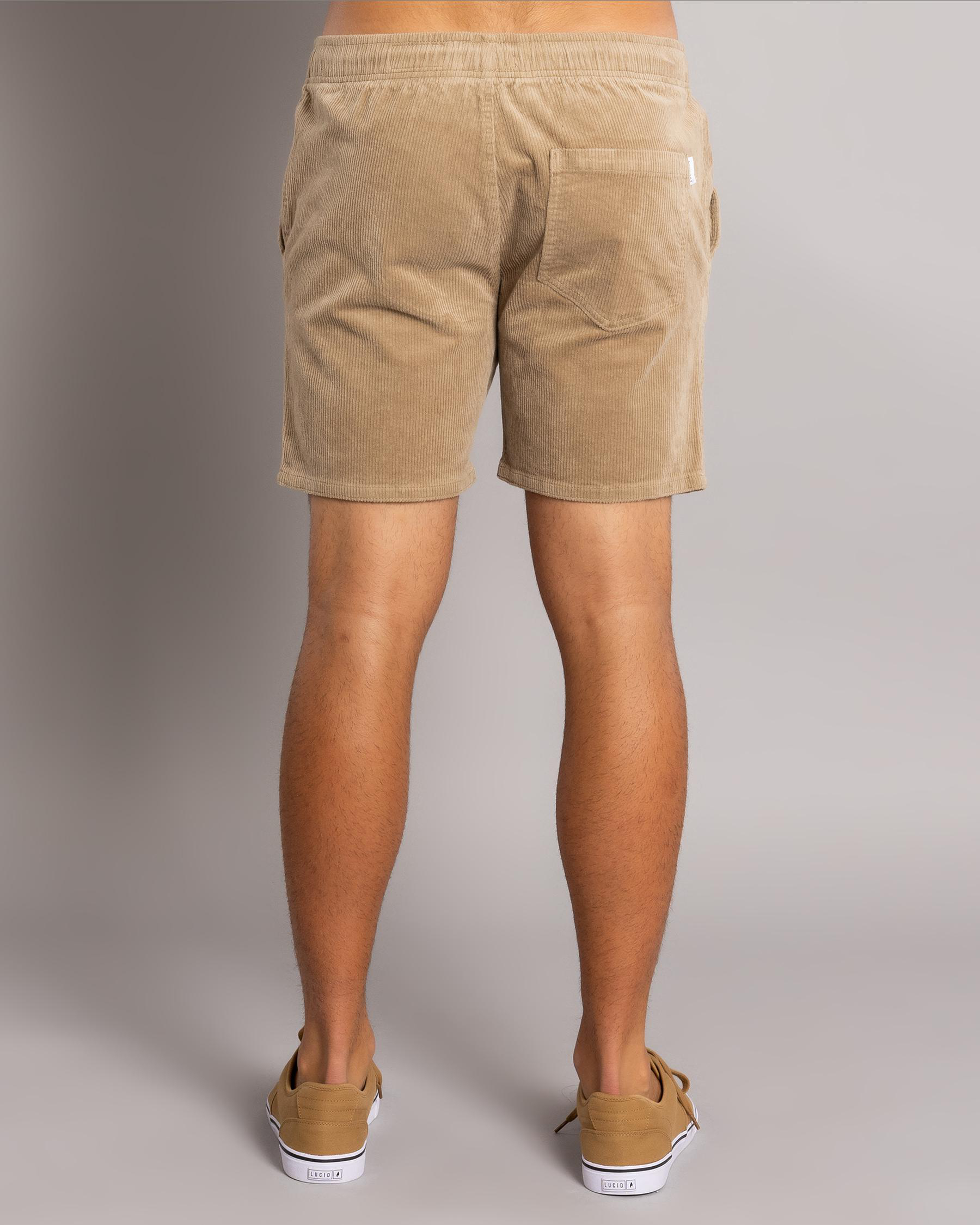 Texture Elastic Waist Shorts
