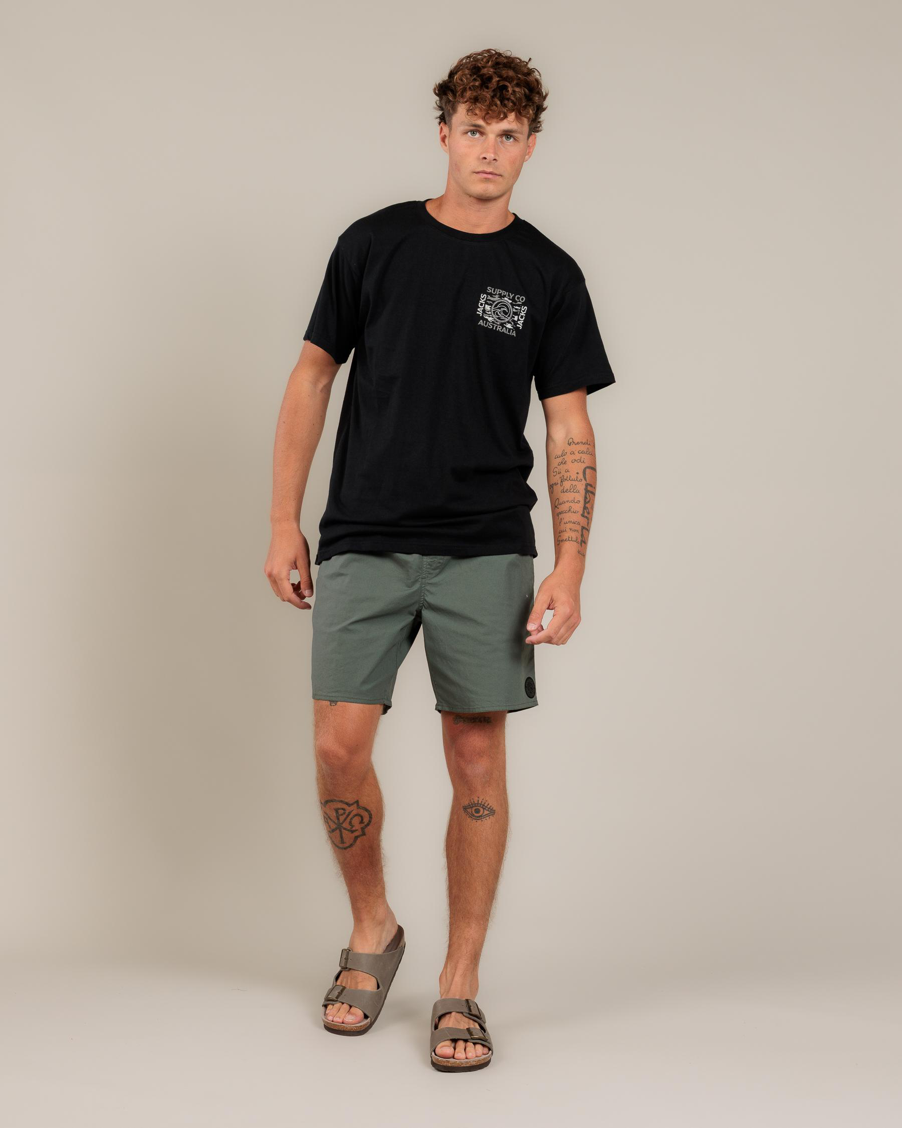 Junction Elastic Waist Shorts