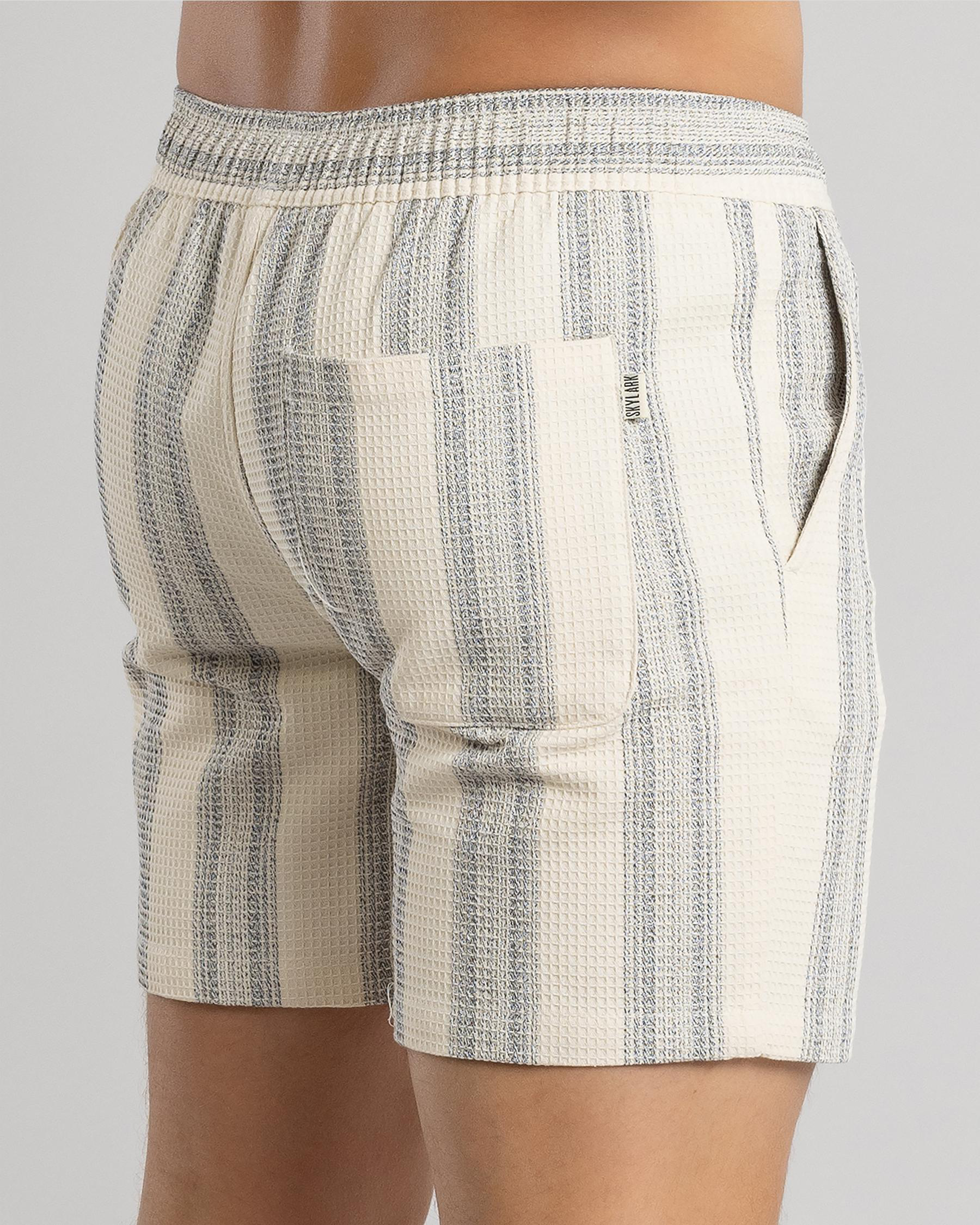 Waffle Elastic Waist Shorts