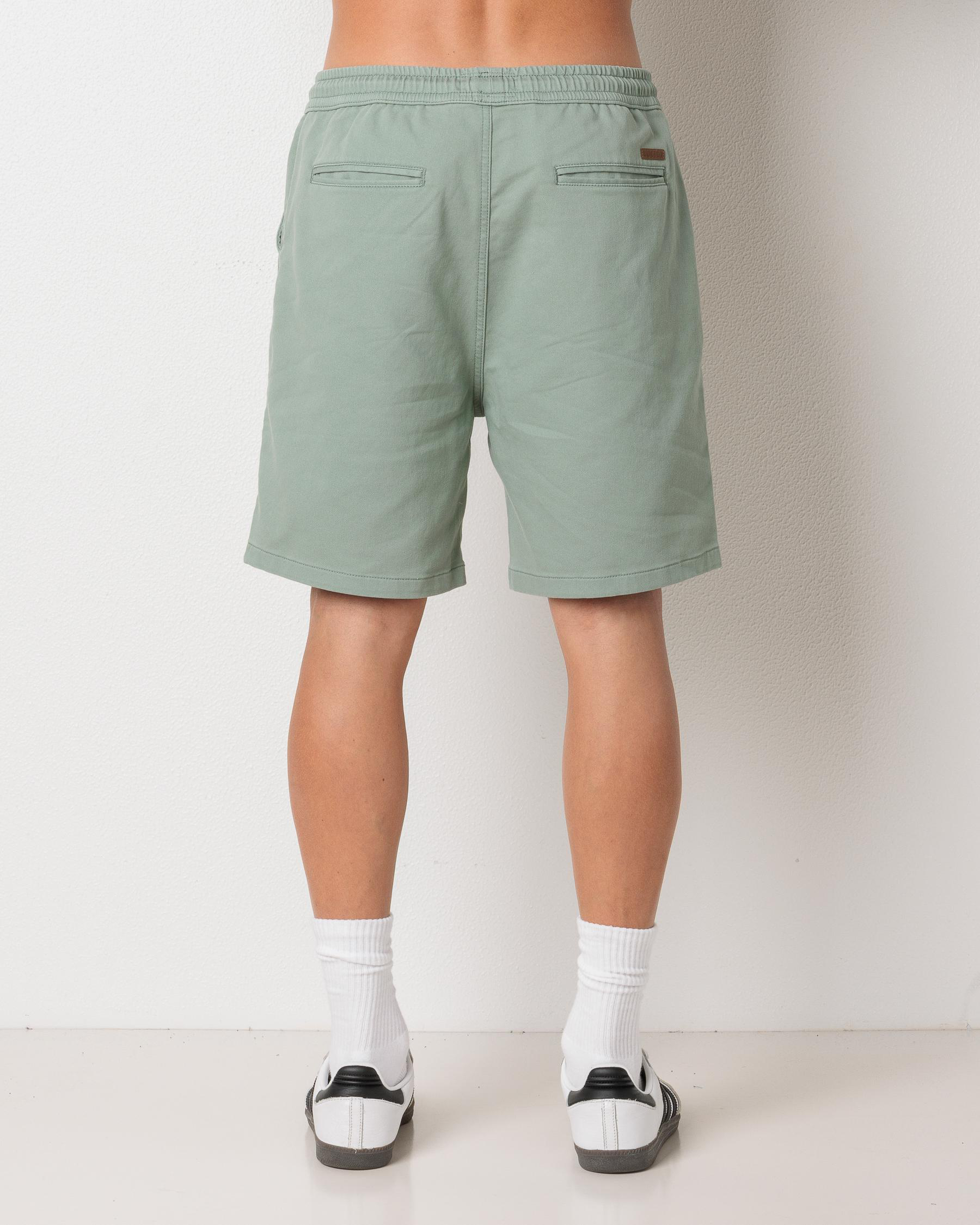 Division Elastic Waist Shorts