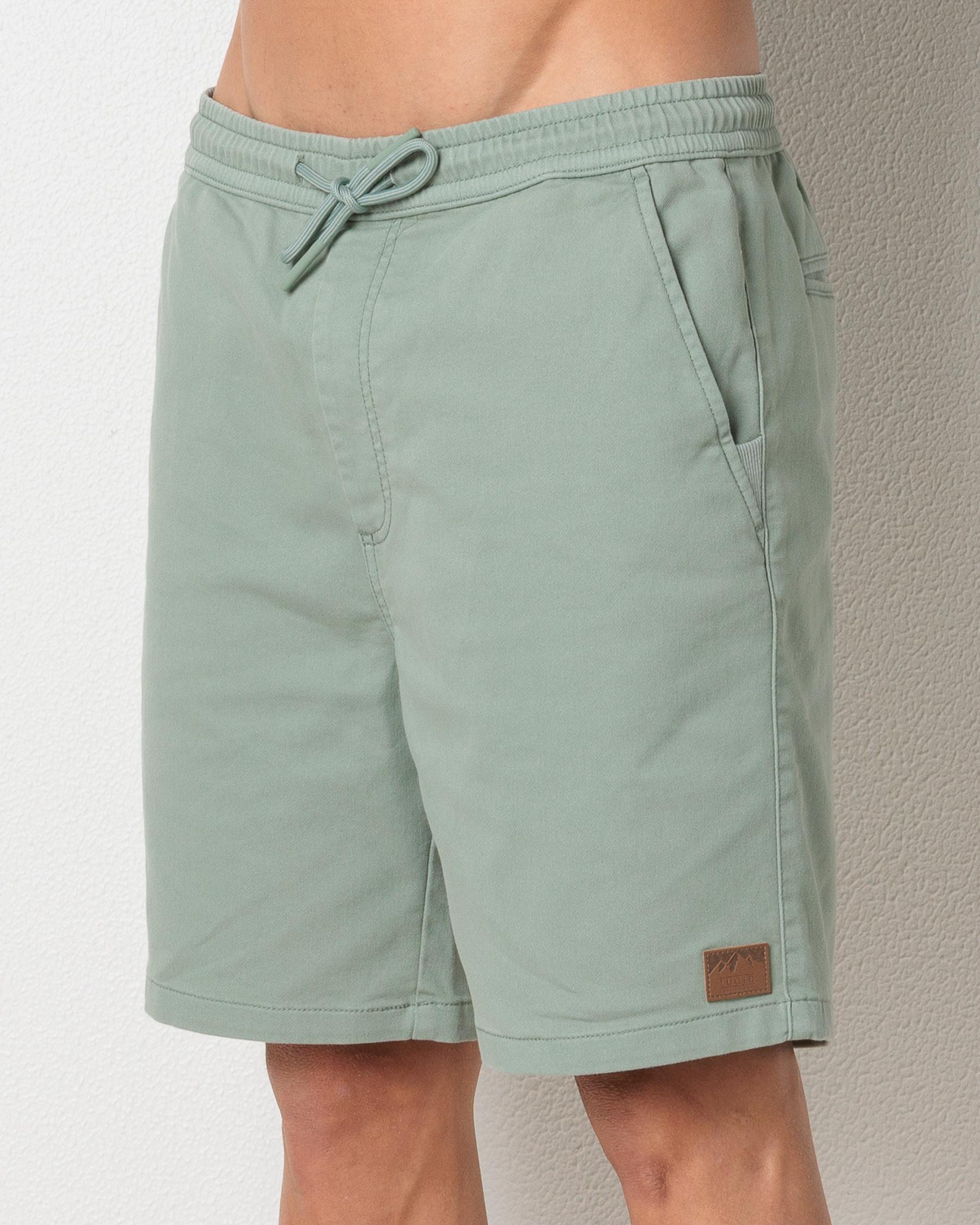 Division Elastic Waist Shorts