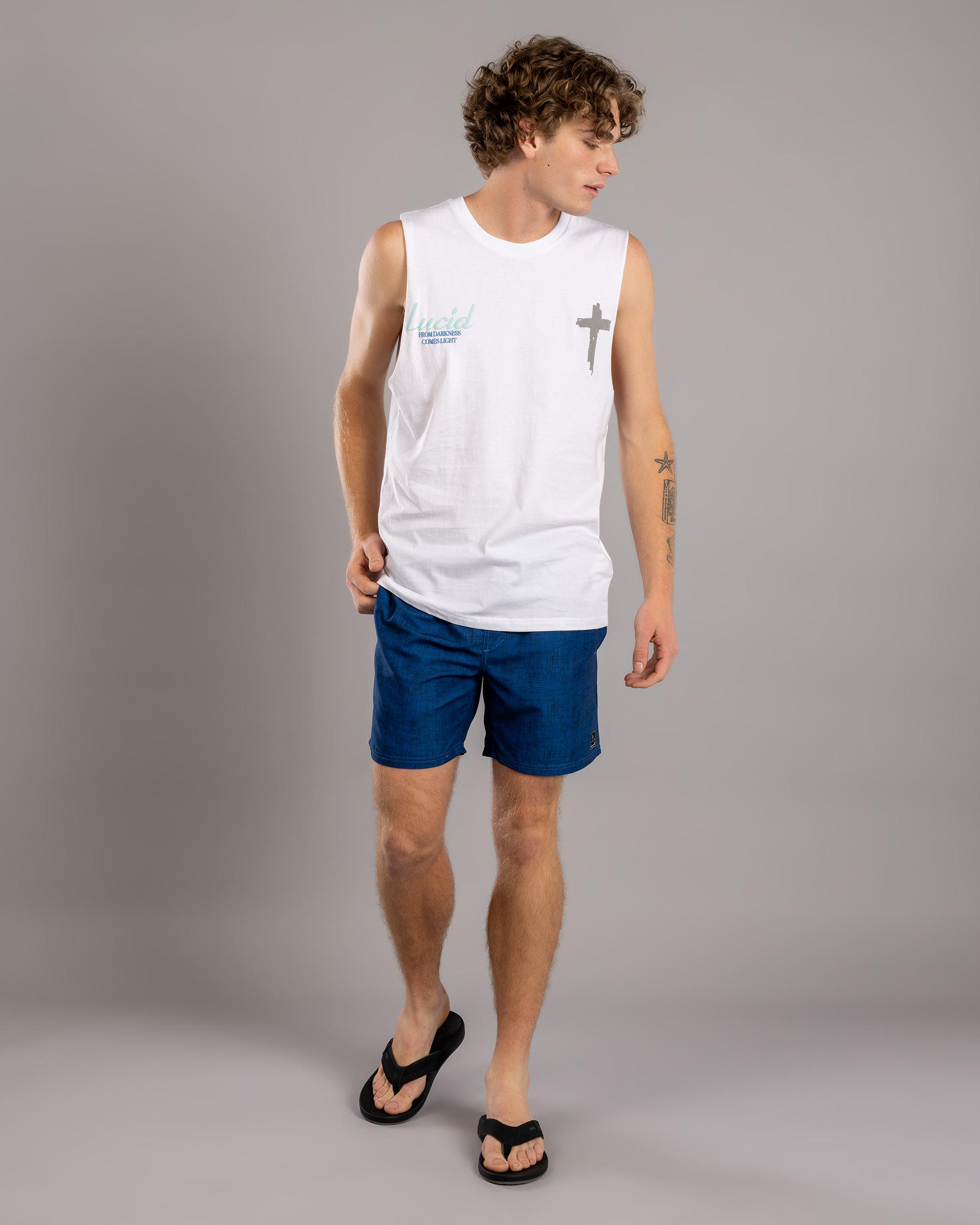 Encrypted Elastic Waist Shorts