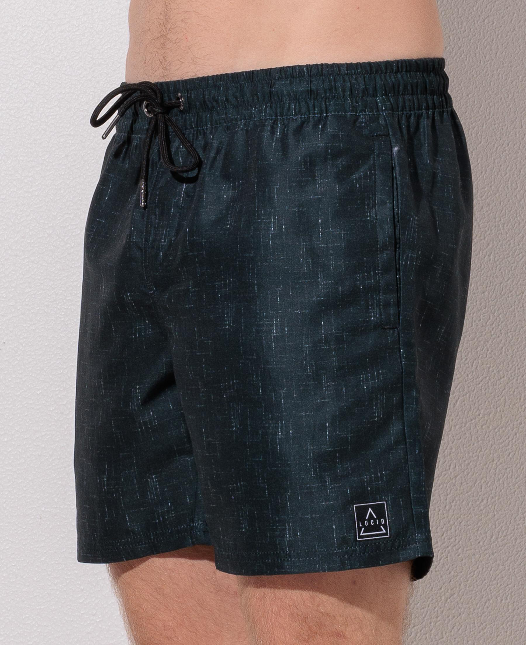 Encrypted Elastic Waist Shorts