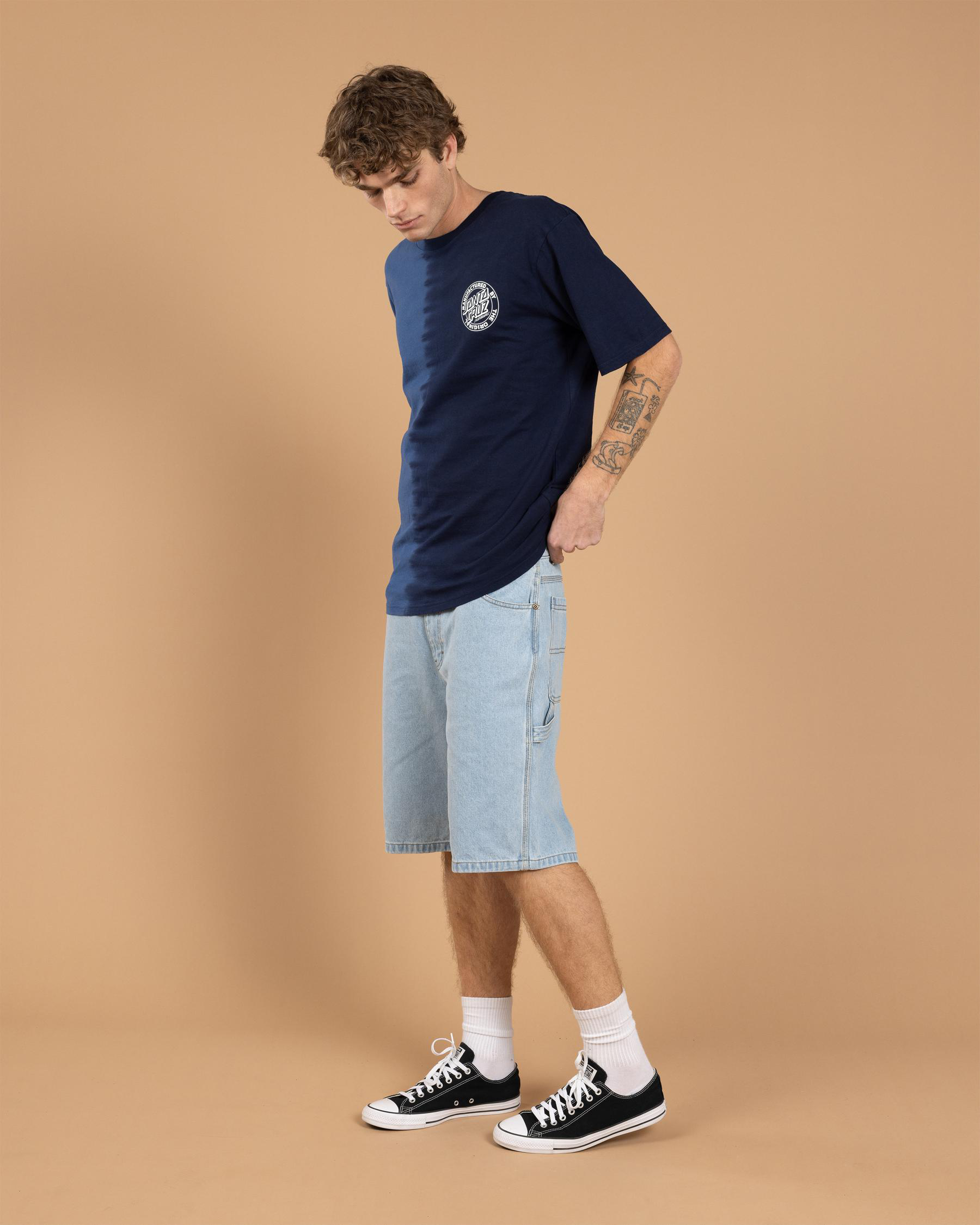 Classic Dot Denim Carpenter Shorts