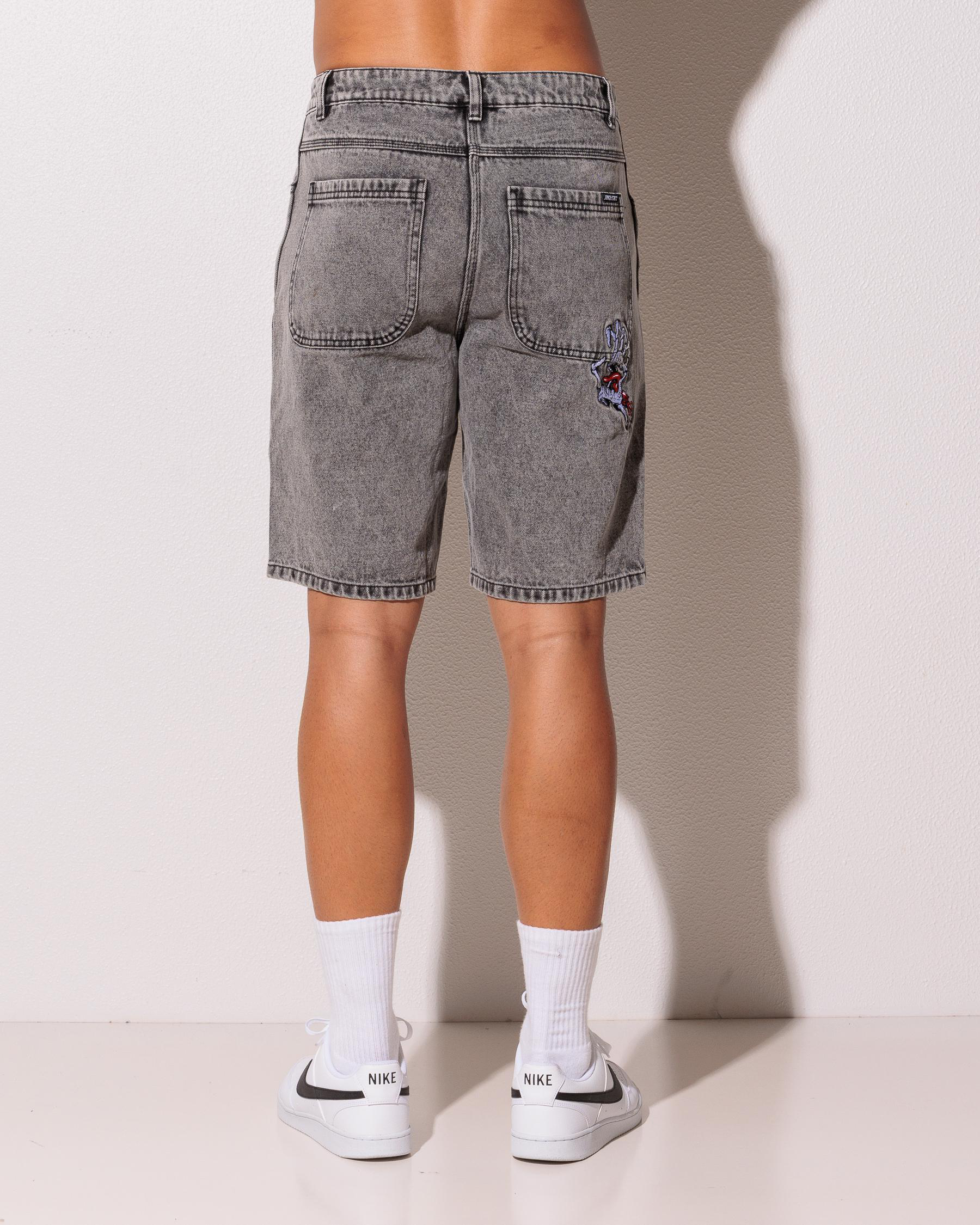 Bone Hand Evolved Denim Shorts