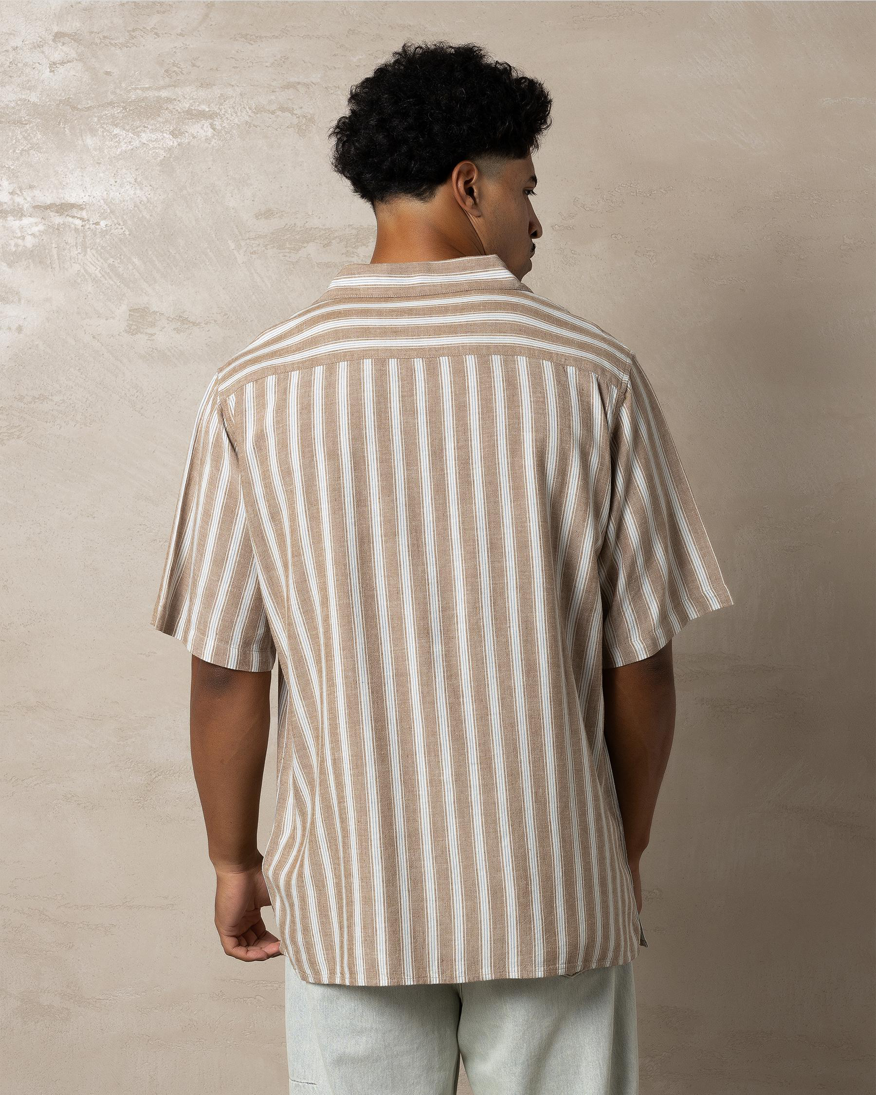 Beat Stripe Vintage Short Sleeve Shirt