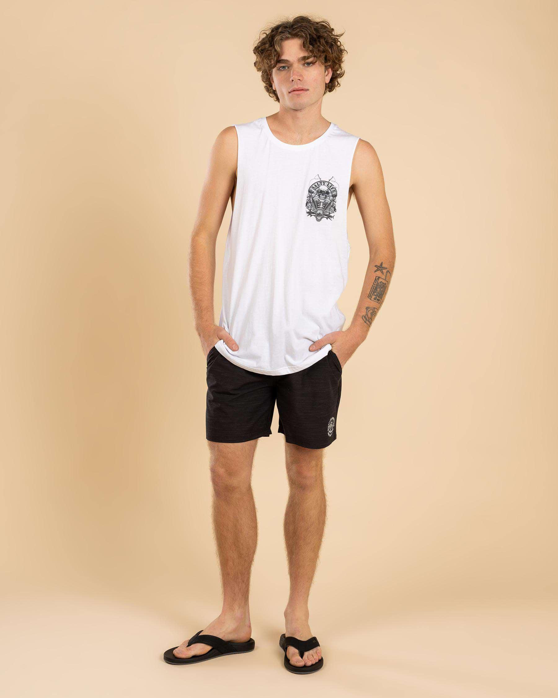 Sail Elastic Waist Shorts