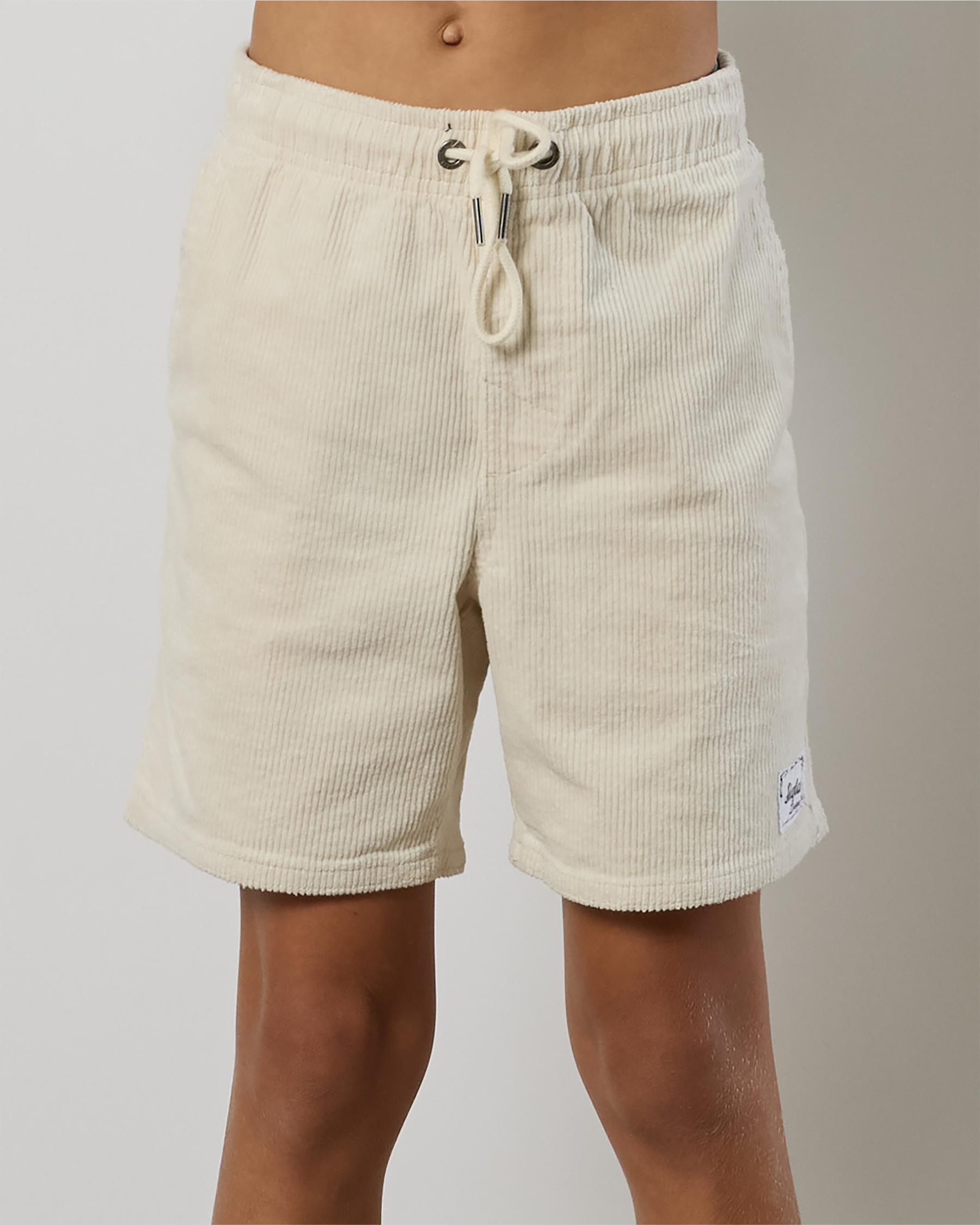Cord Elastic Waist Shorts