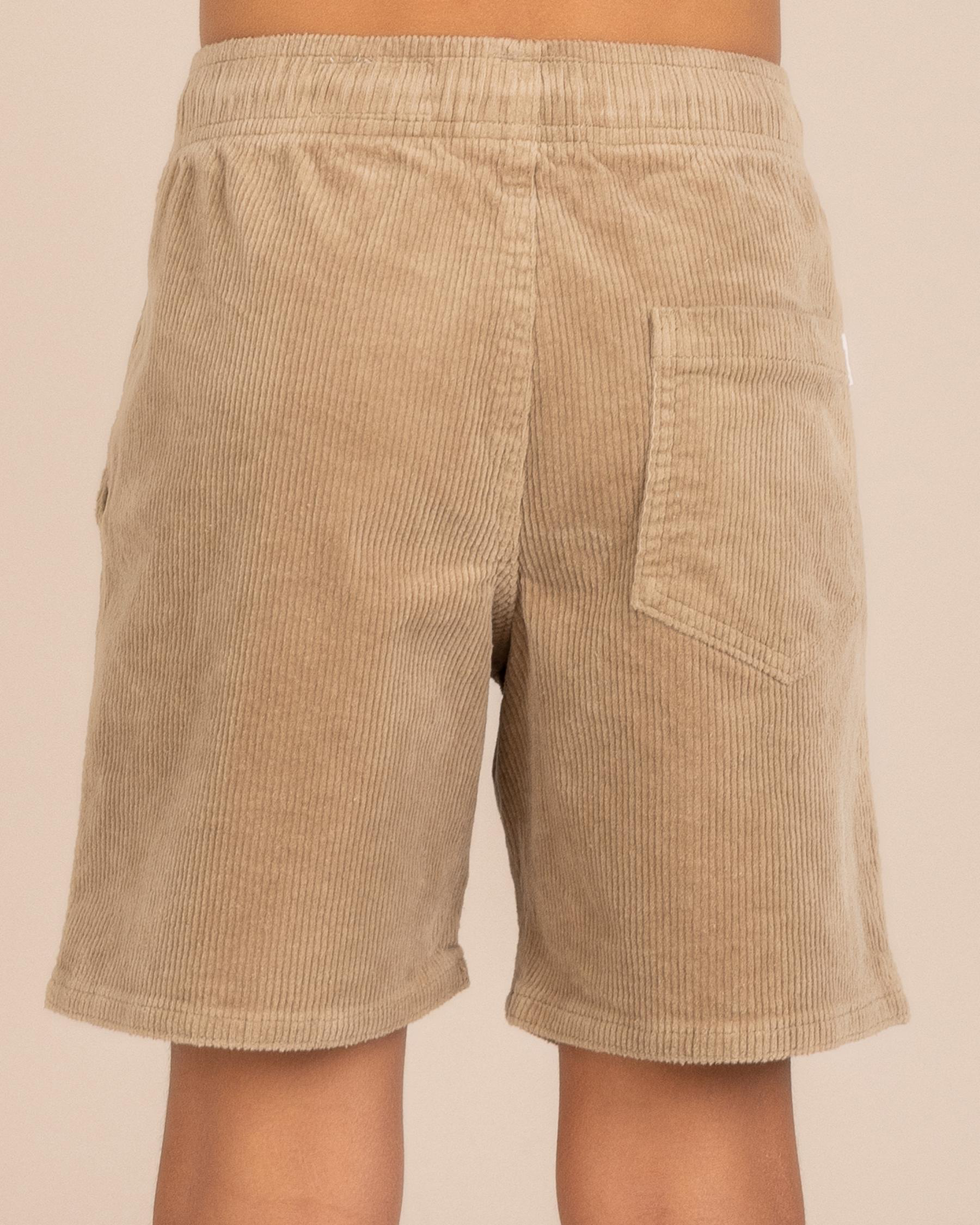 Cord Elastic Waist Shorts