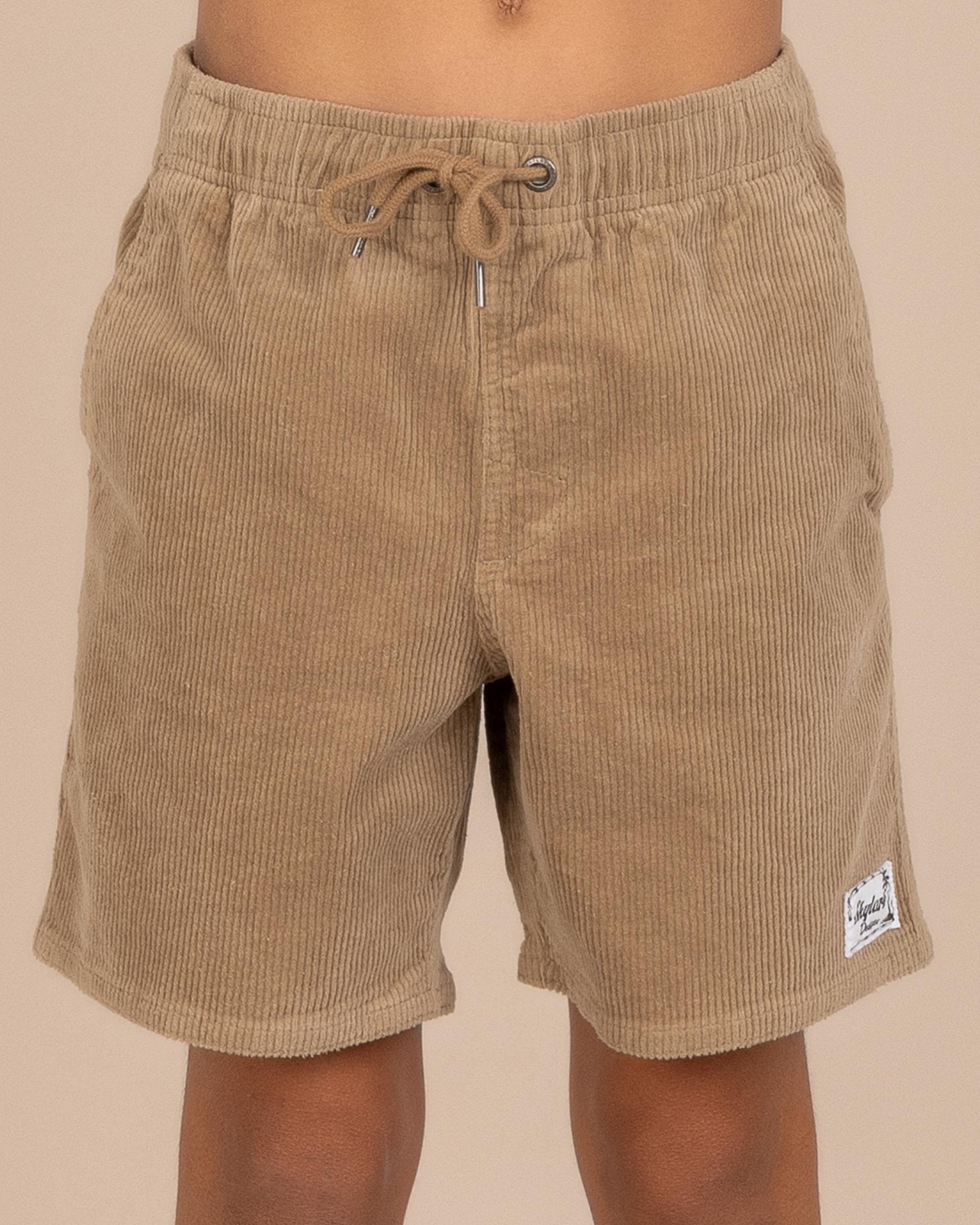 Cord Elastic Waist Shorts