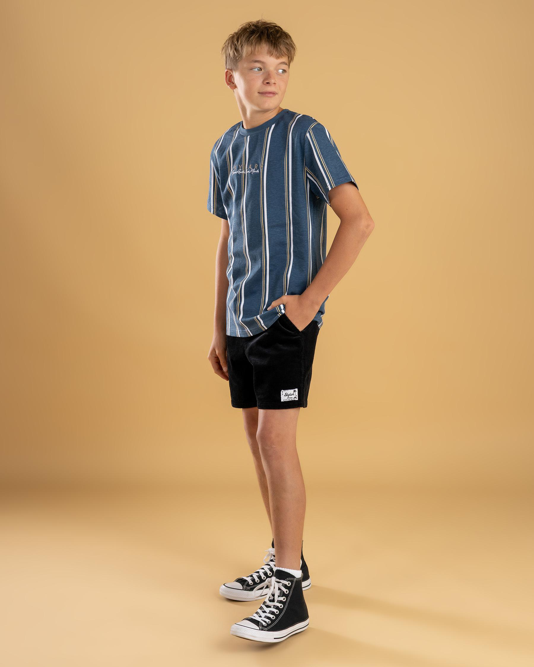 Cord Elastic Waist Shorts