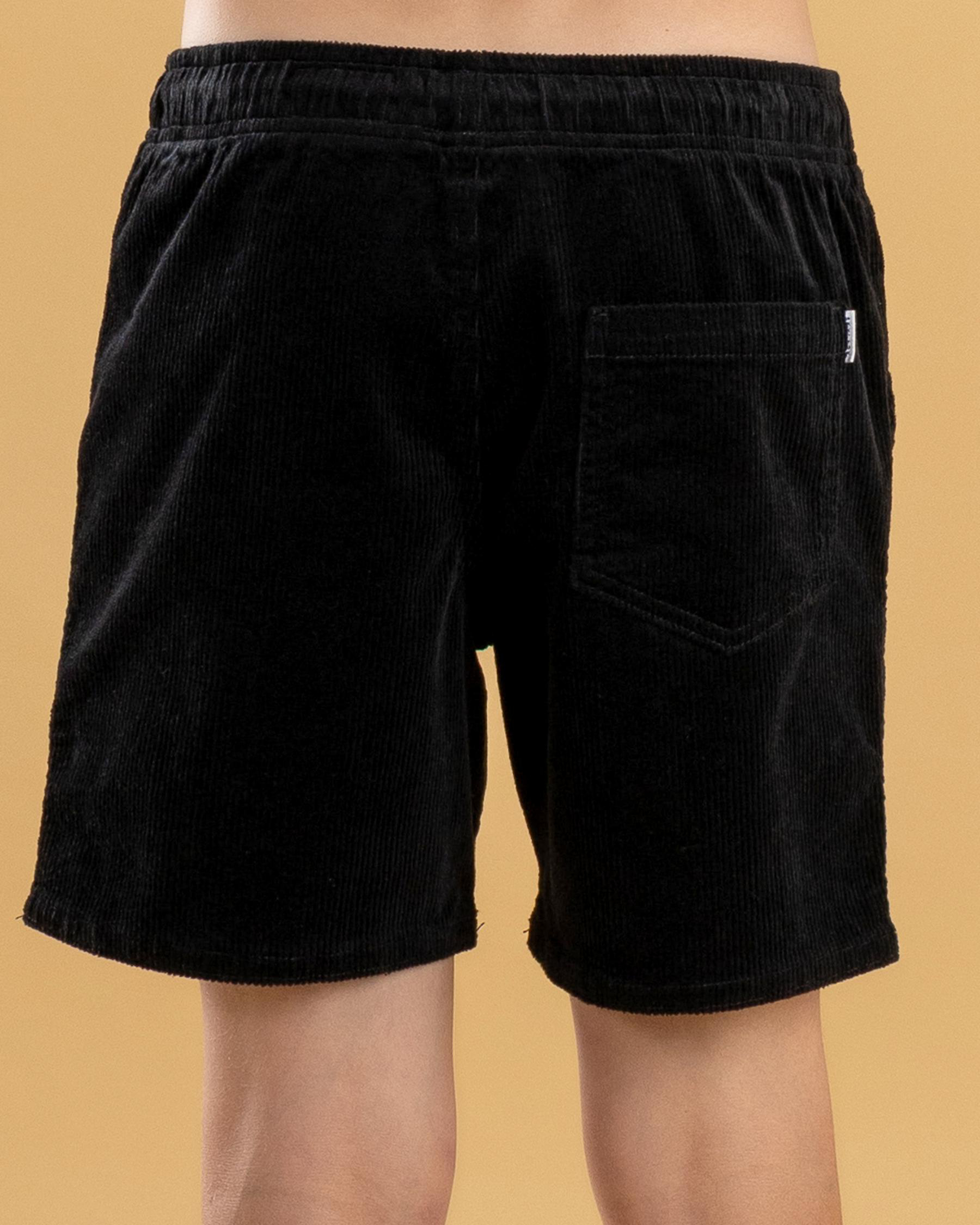 Cord Elastic Waist Shorts