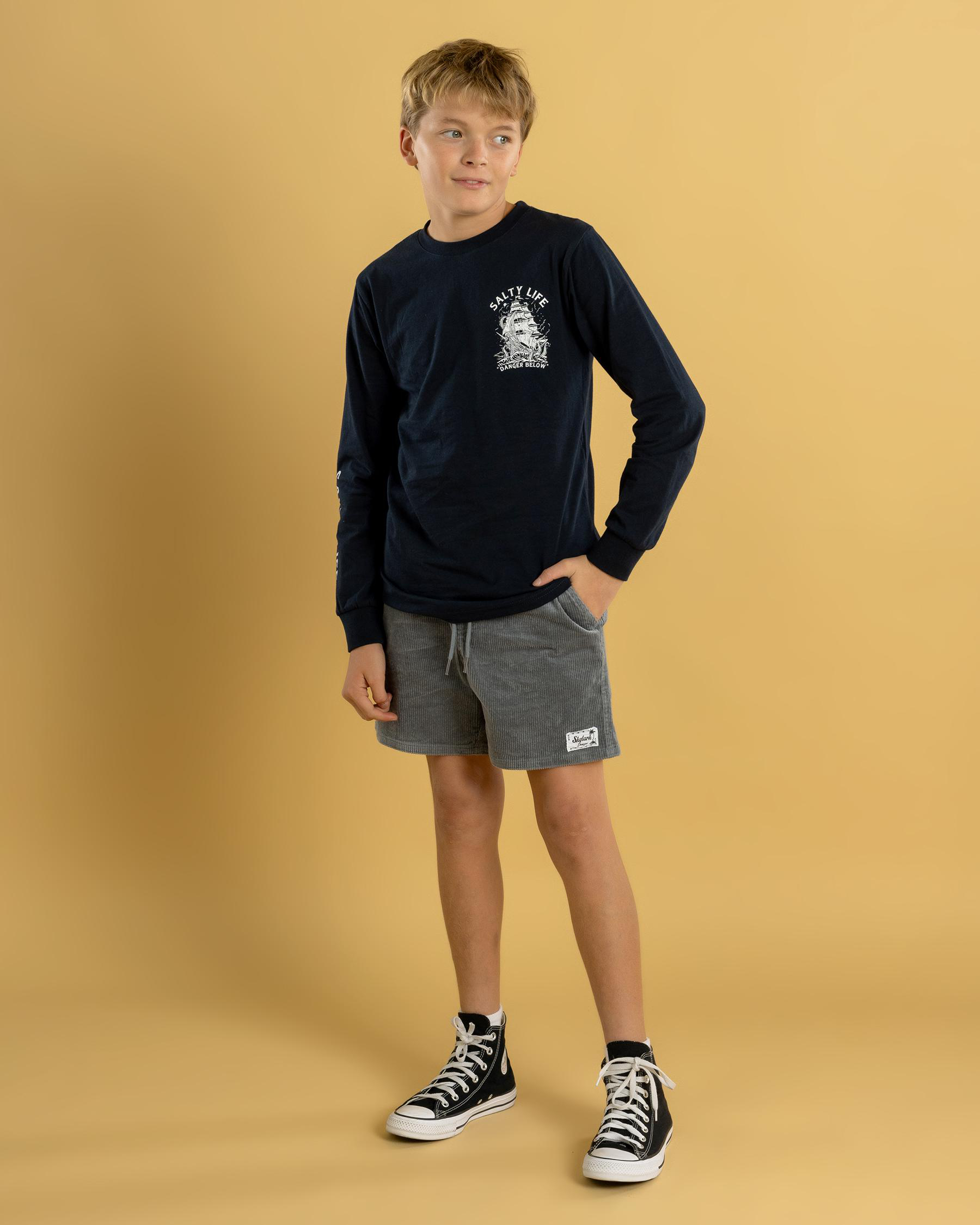 Cord Elastic Waist Shorts