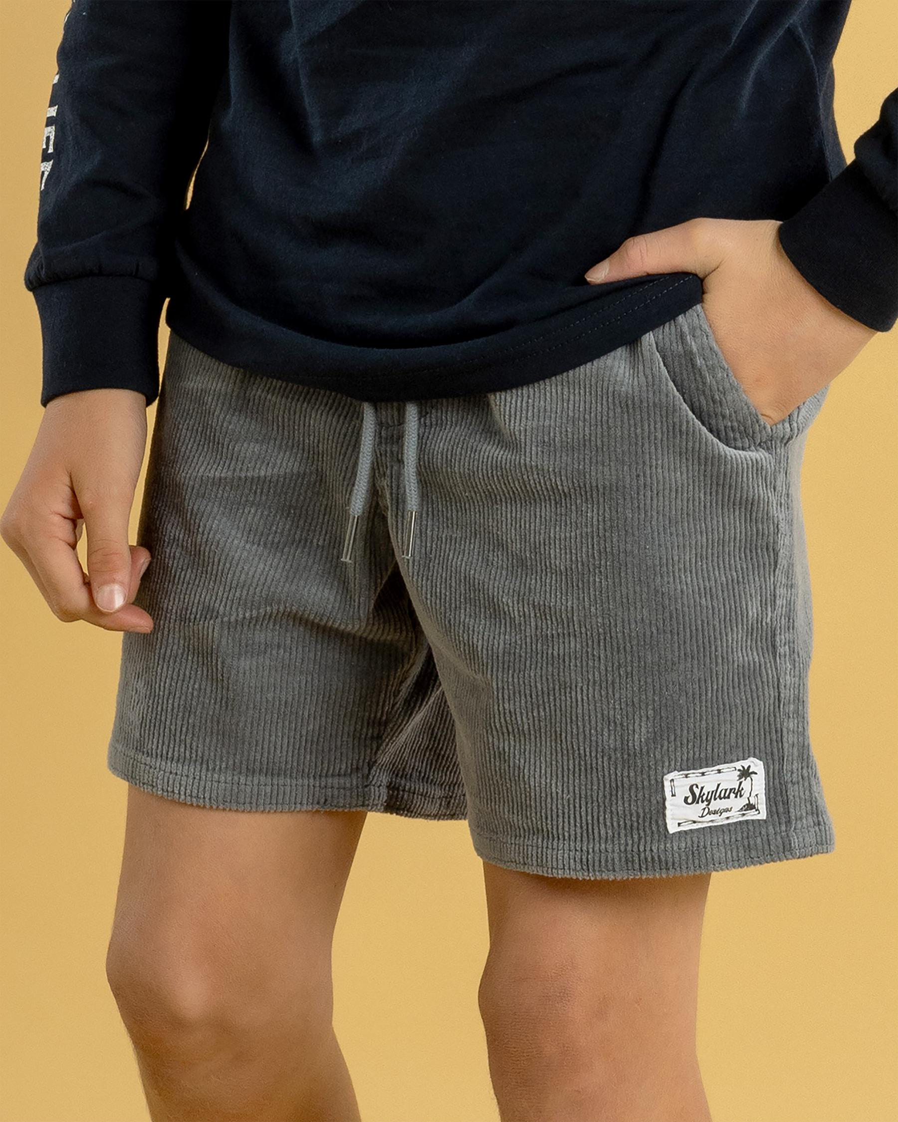 Cord Elastic Waist Shorts