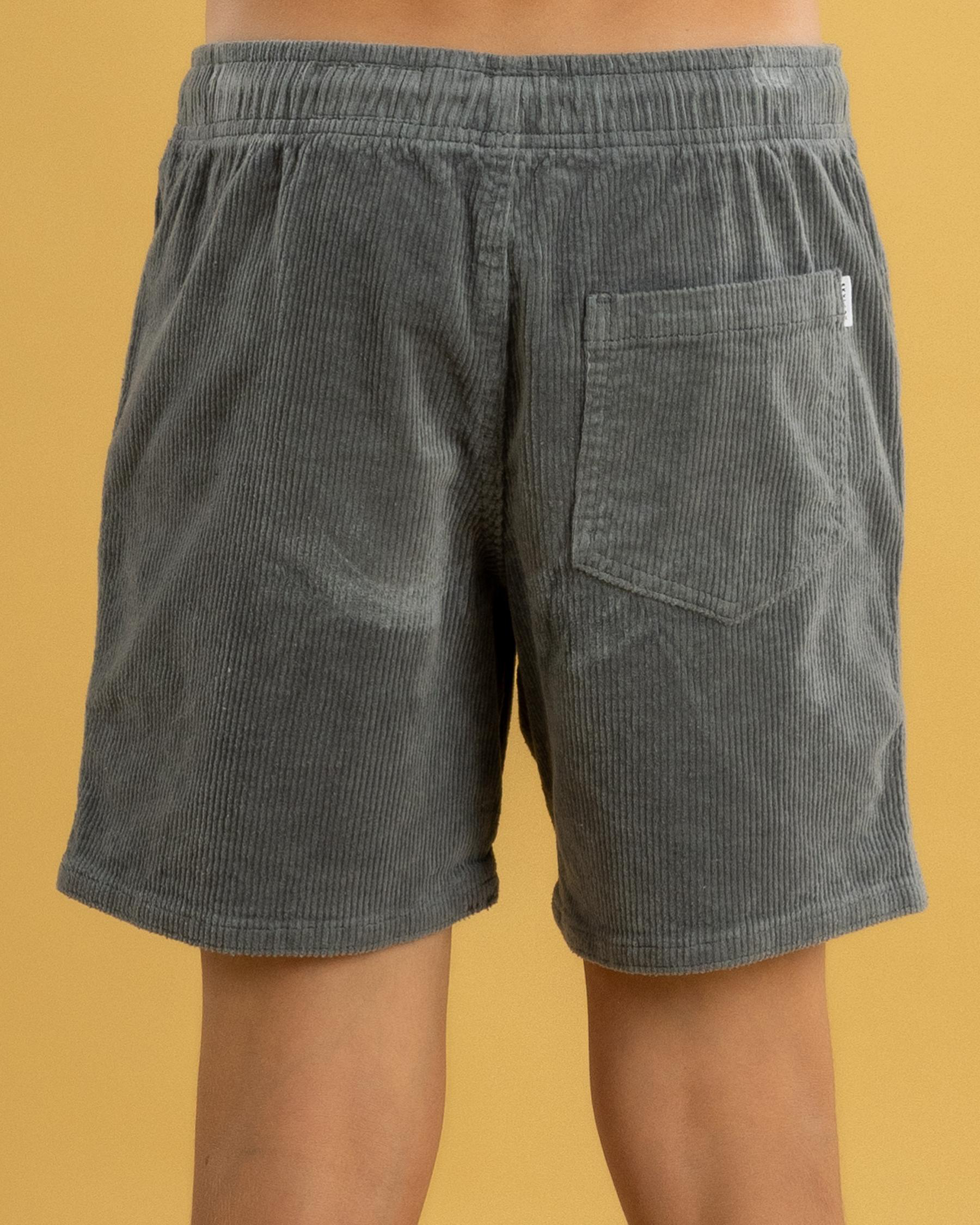 Cord Elastic Waist Shorts