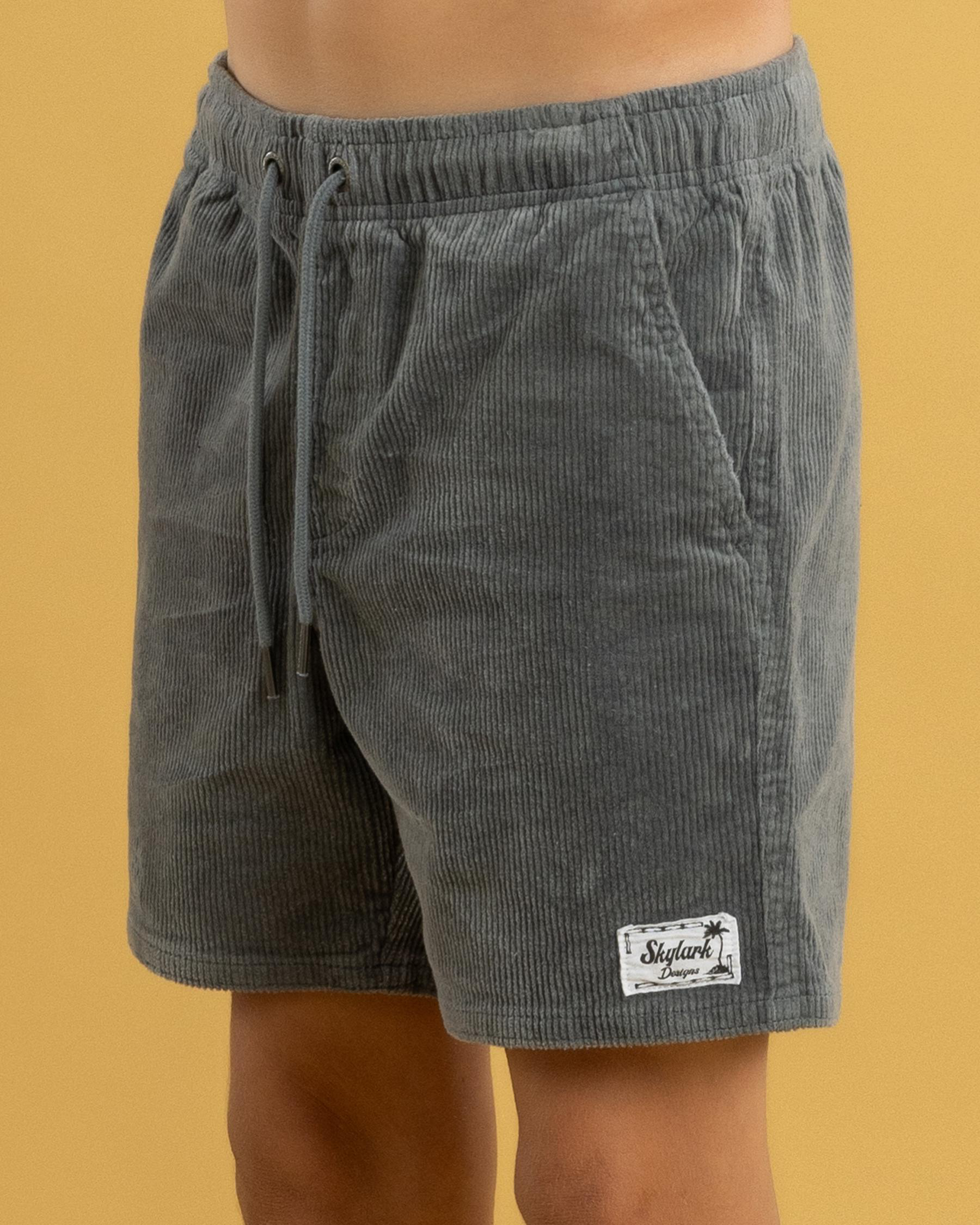 Cord Elastic Waist Shorts