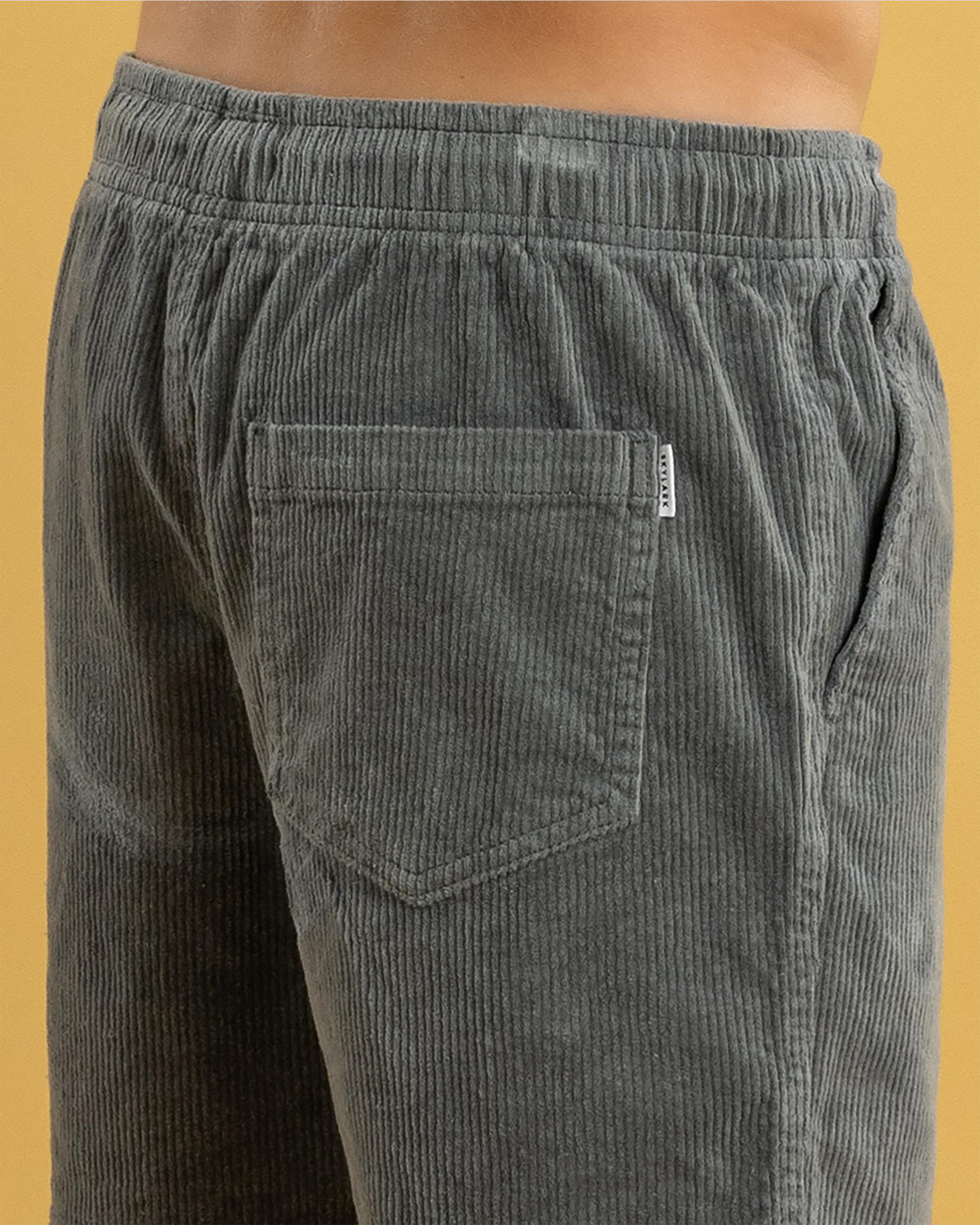 Cord Elastic Waist Shorts