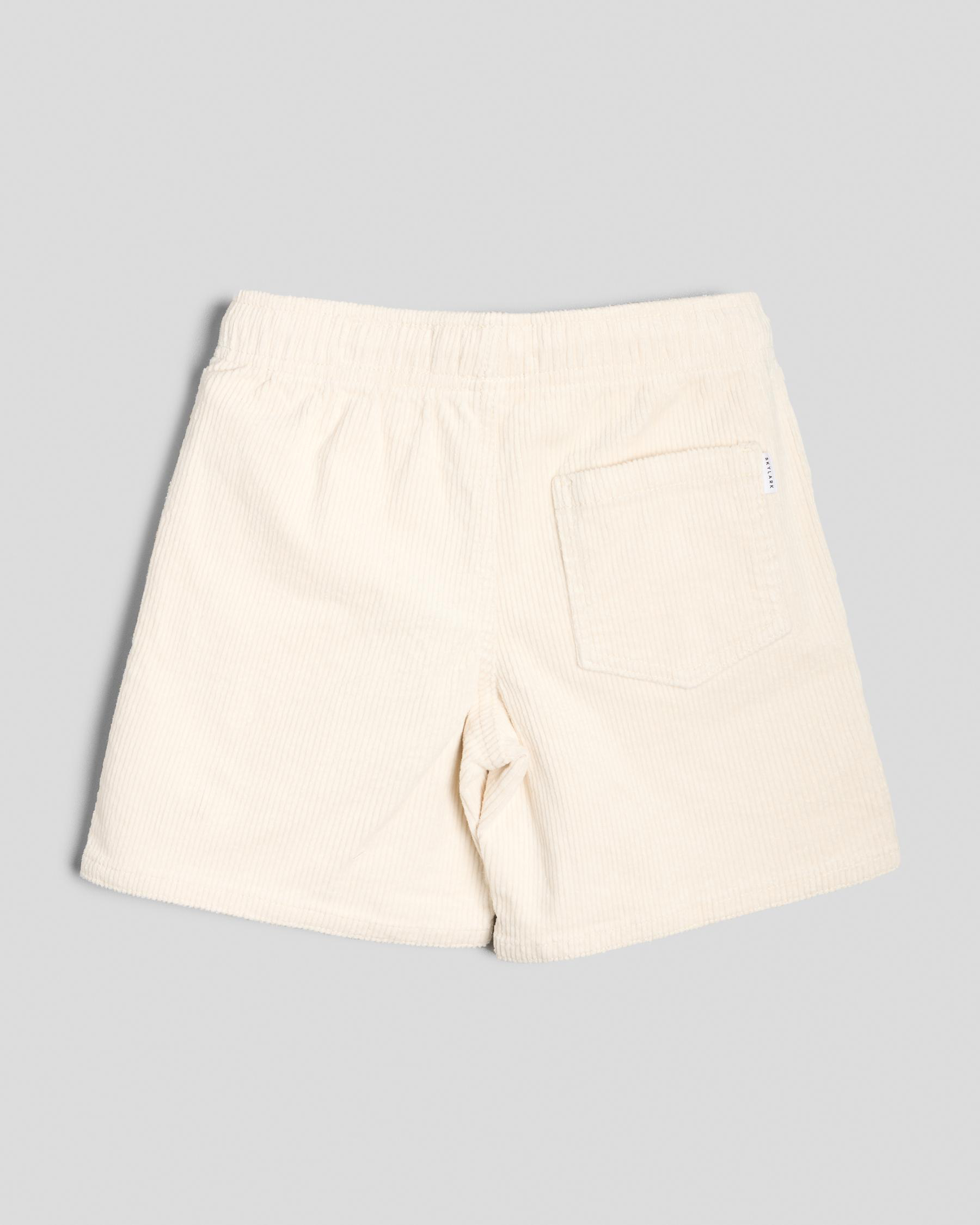 Toddlers' Cord Elastic Waist Shorts