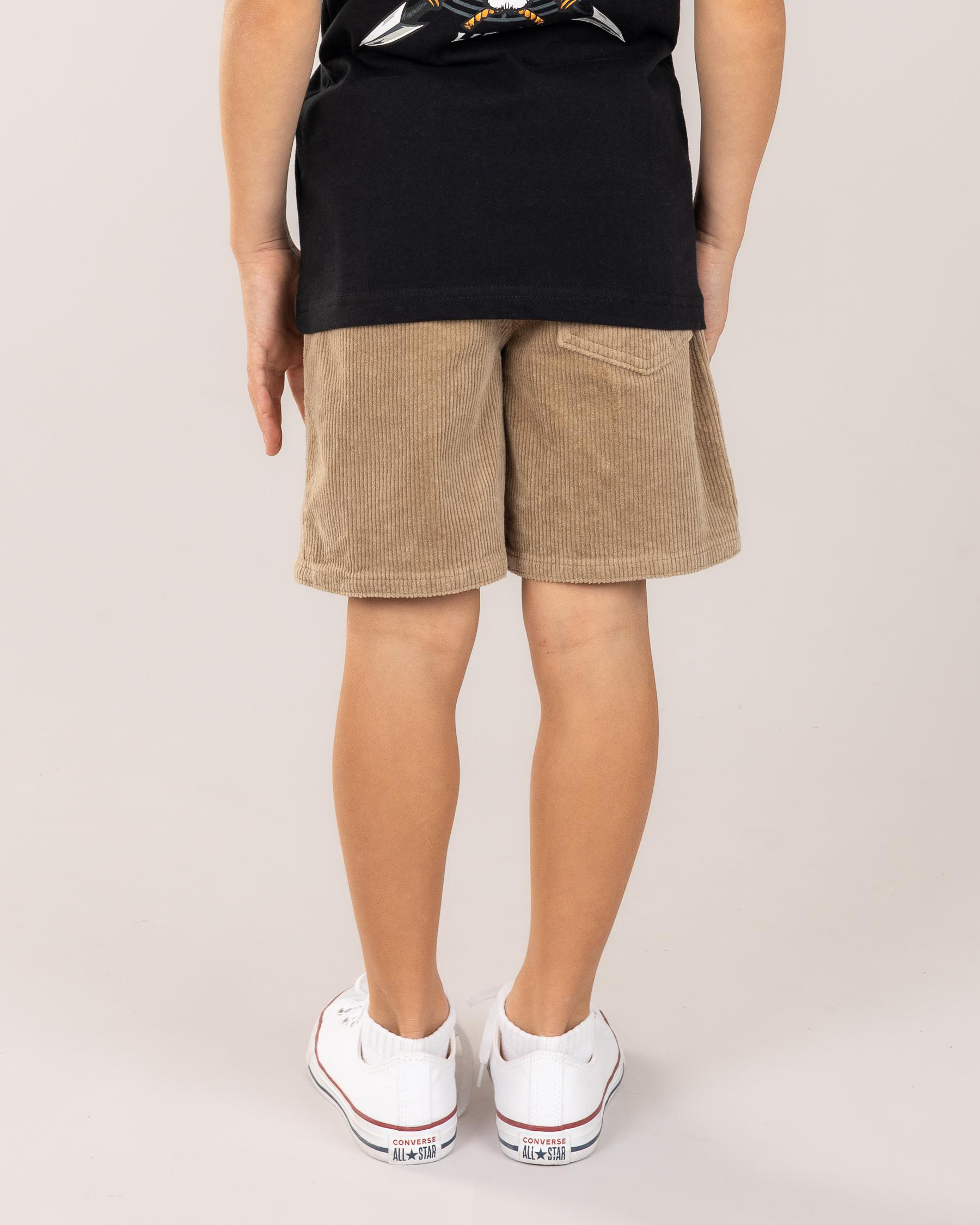 Toddlers' Cord Elastic Waist Shorts