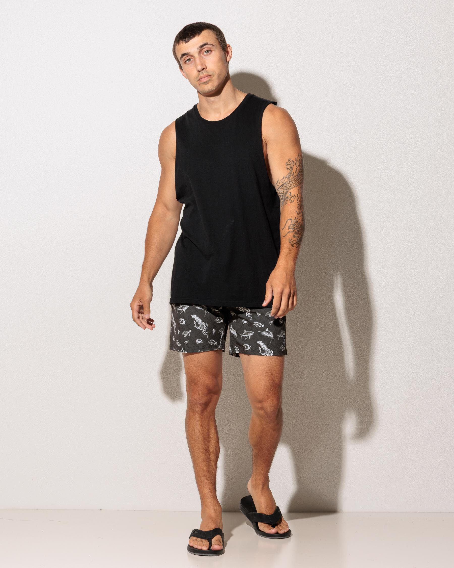 Maritime Elastic Waist Shorts