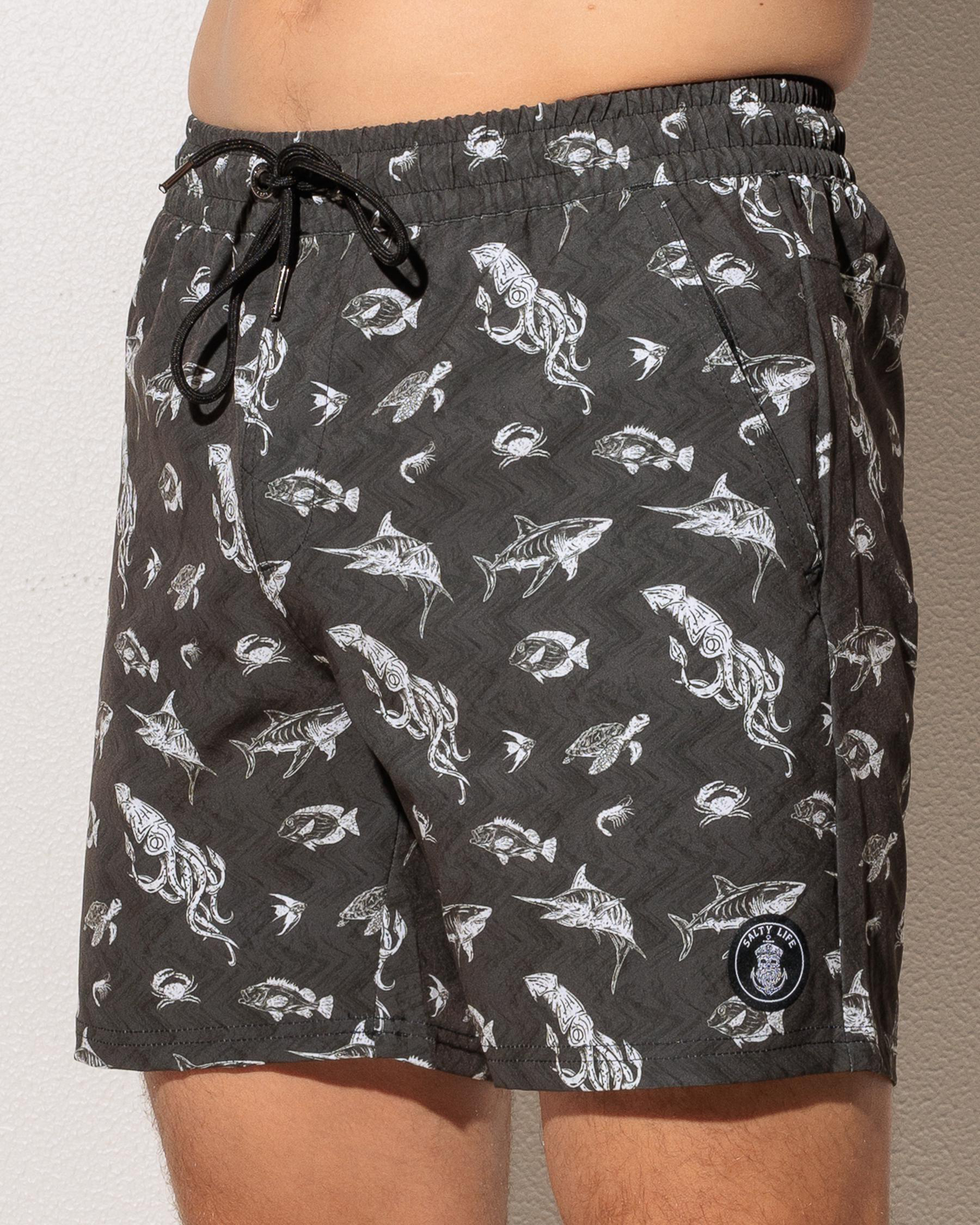 Maritime Elastic Waist Shorts