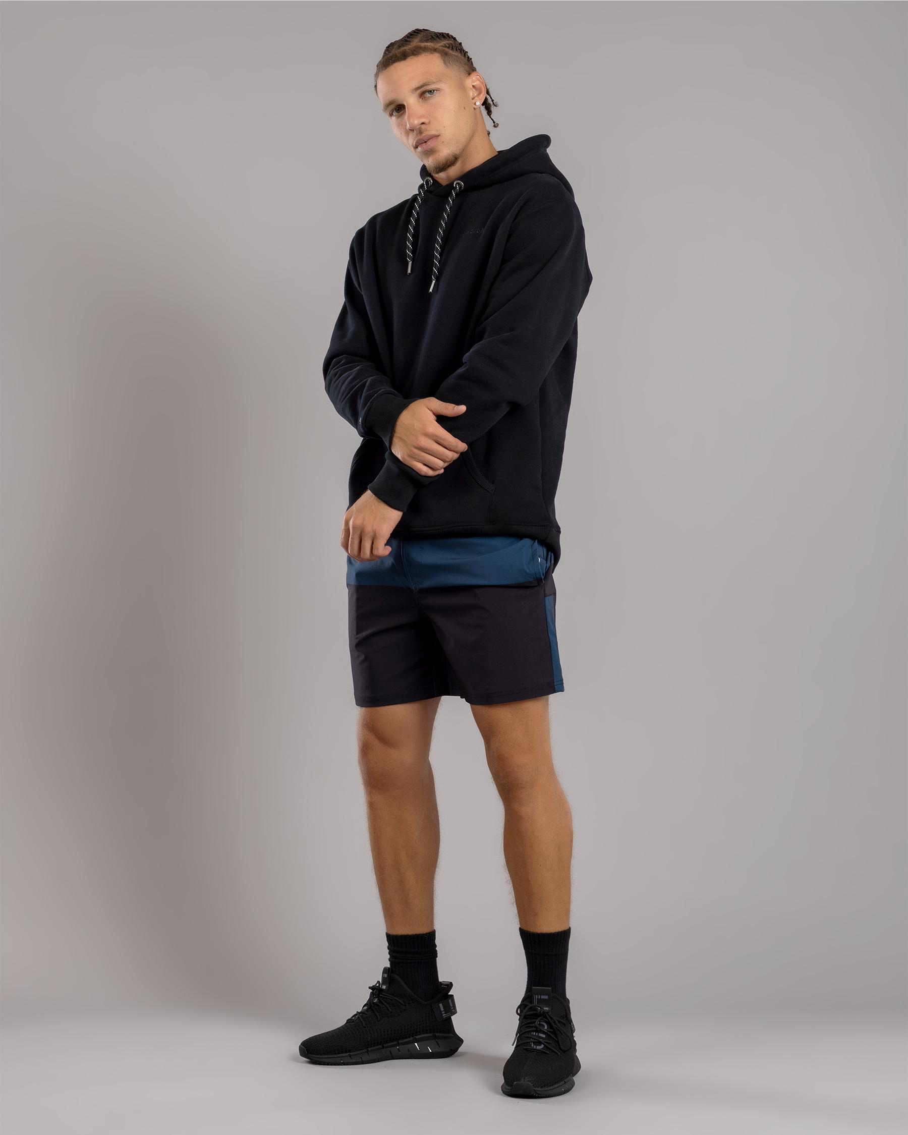 Bicolour Elastic Waist Shorts